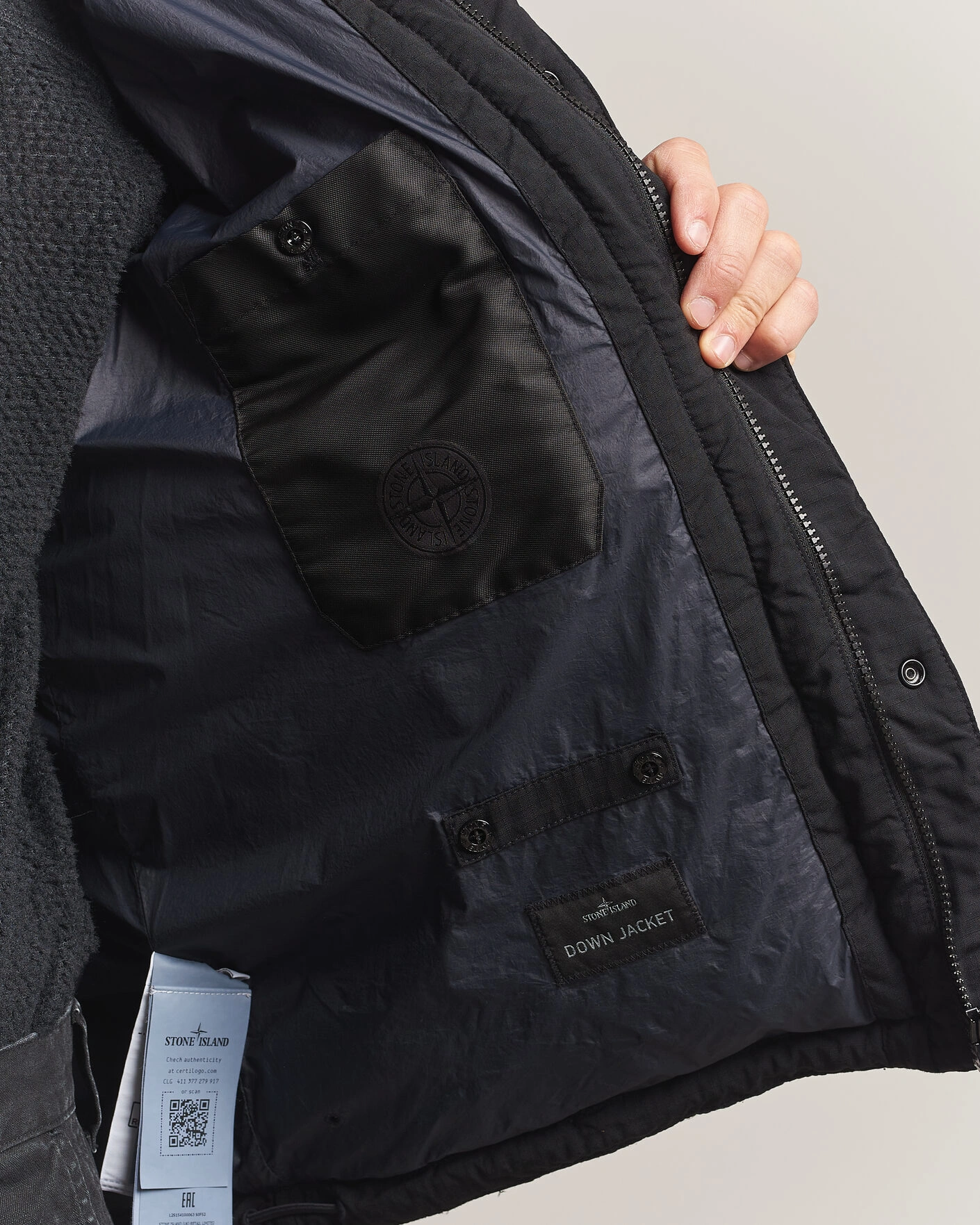 Herr | Jackor | Stone Island | Ghost Wool Ripstop Down Jacket Black