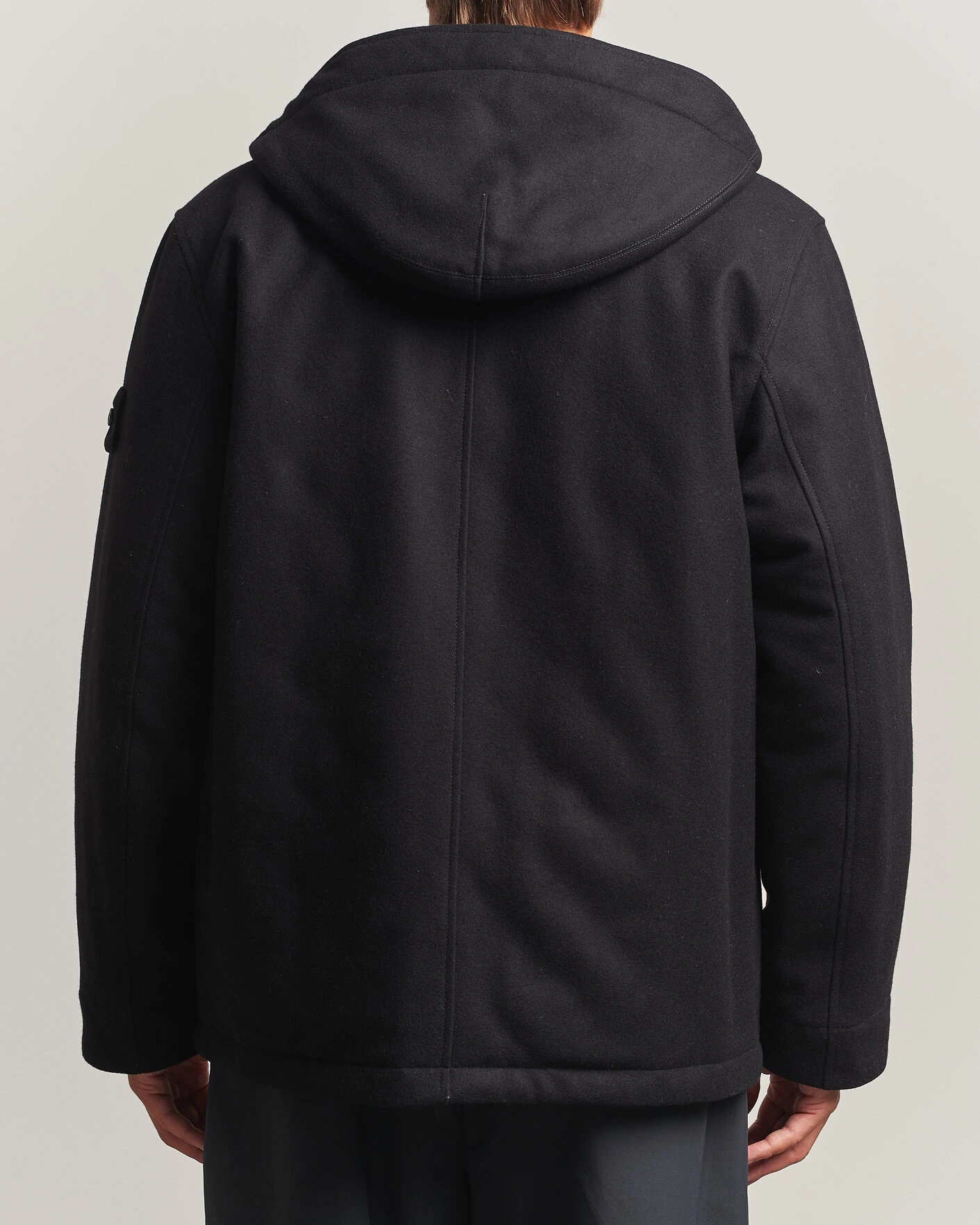 Herr | Jackor | Stone Island | Ghost Wool/Nylon Flannel Short Parka Black
