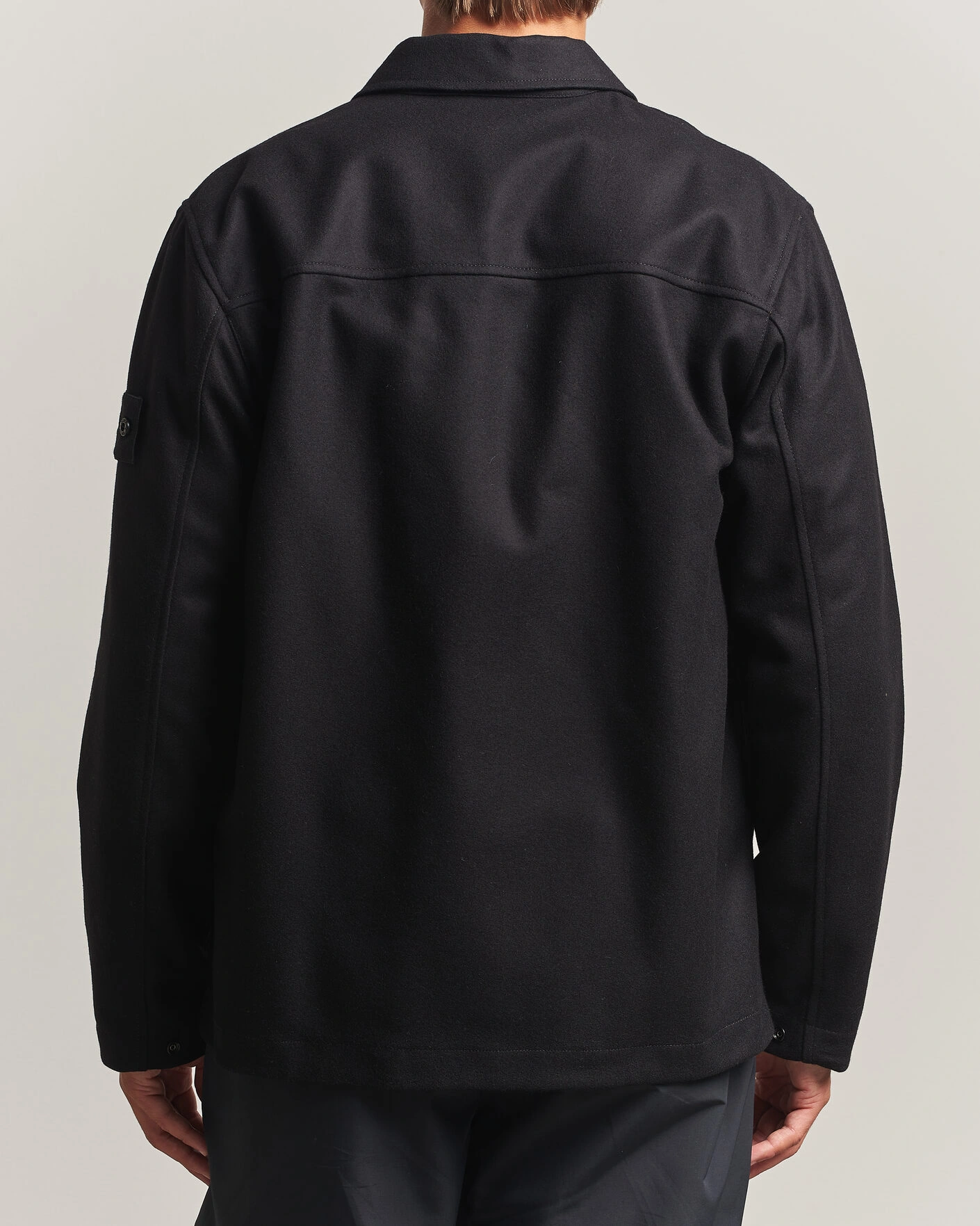 Herr | Skjortor | Stone Island | Ghost Wool/Nylon Flannel Overshirt Black