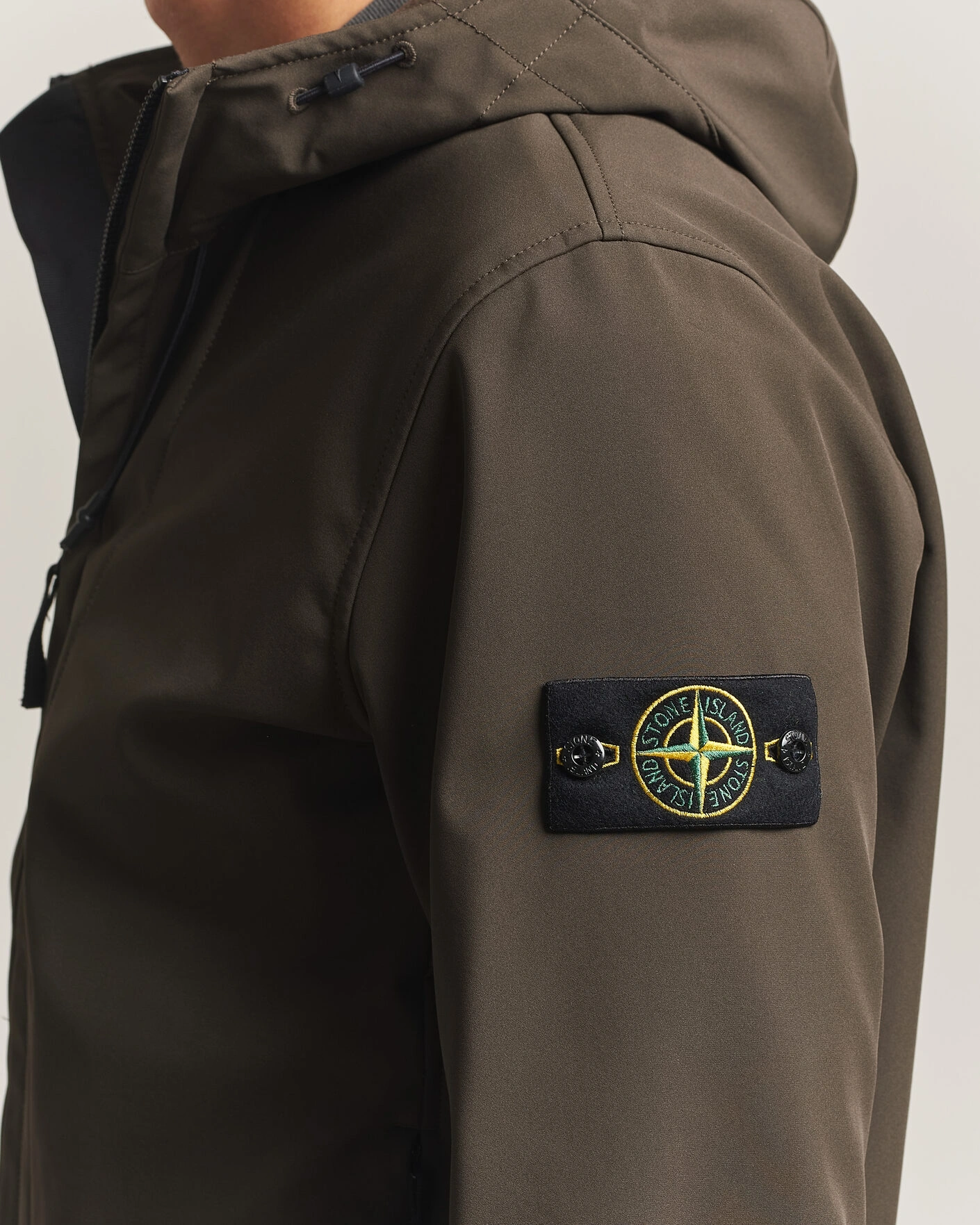 Herr | Jackor | Stone Island | Short Hooded Soft Shell Jacket Coal Grey
