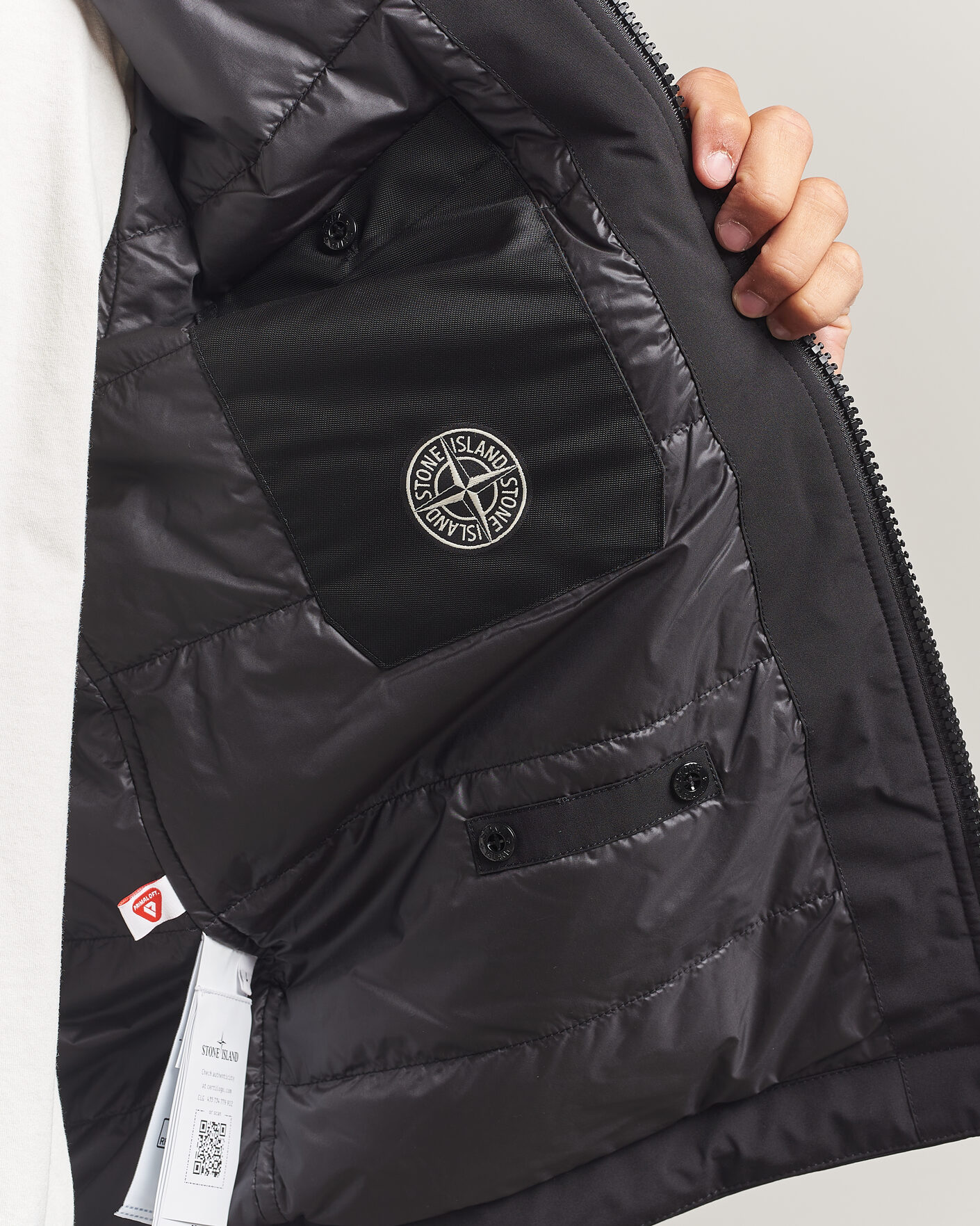 Herr | Jackor | Stone Island | Short Soft Shell Parka Black