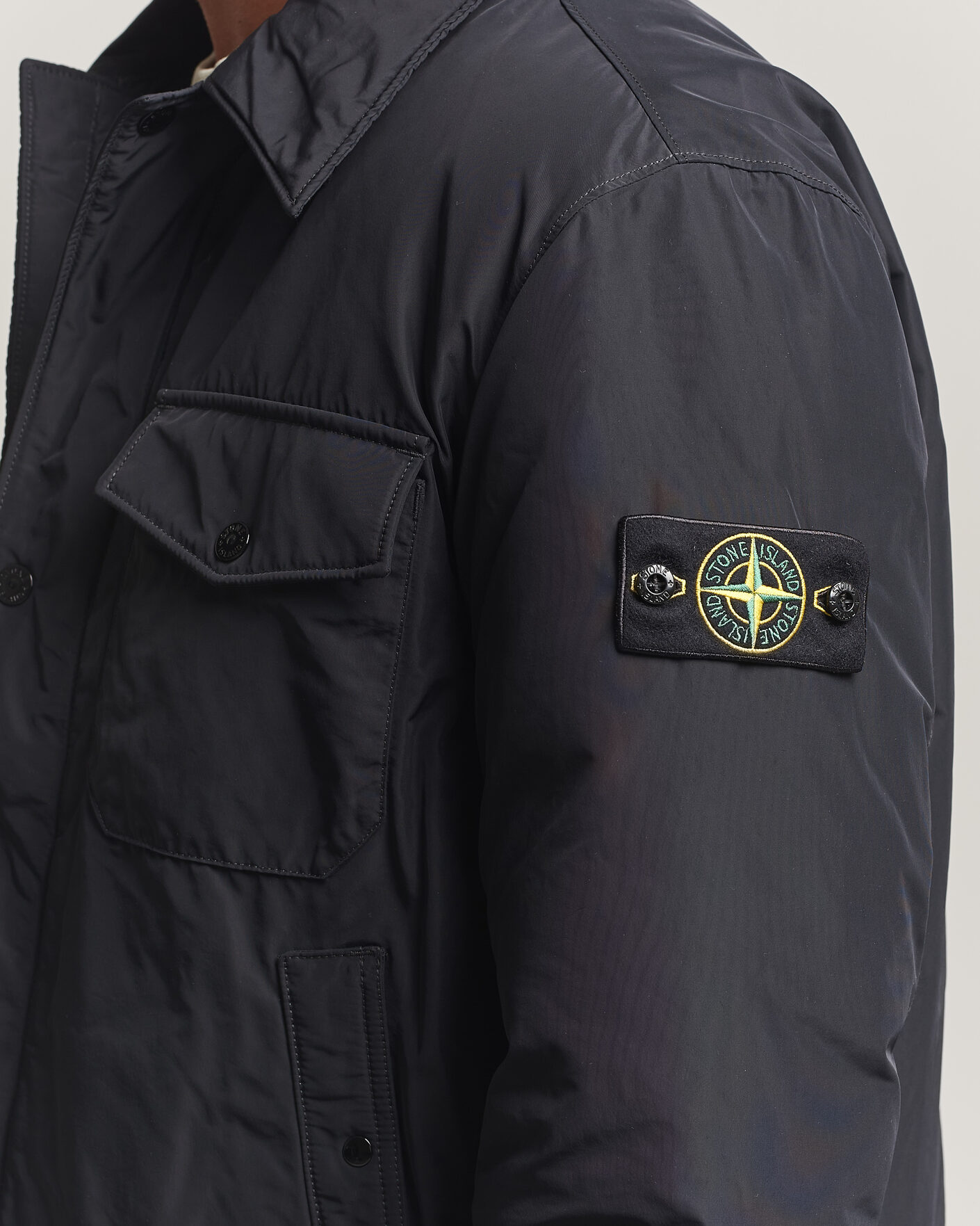 Herr | Jackor | Stone Island | Micro Twill Padded Jacket Black