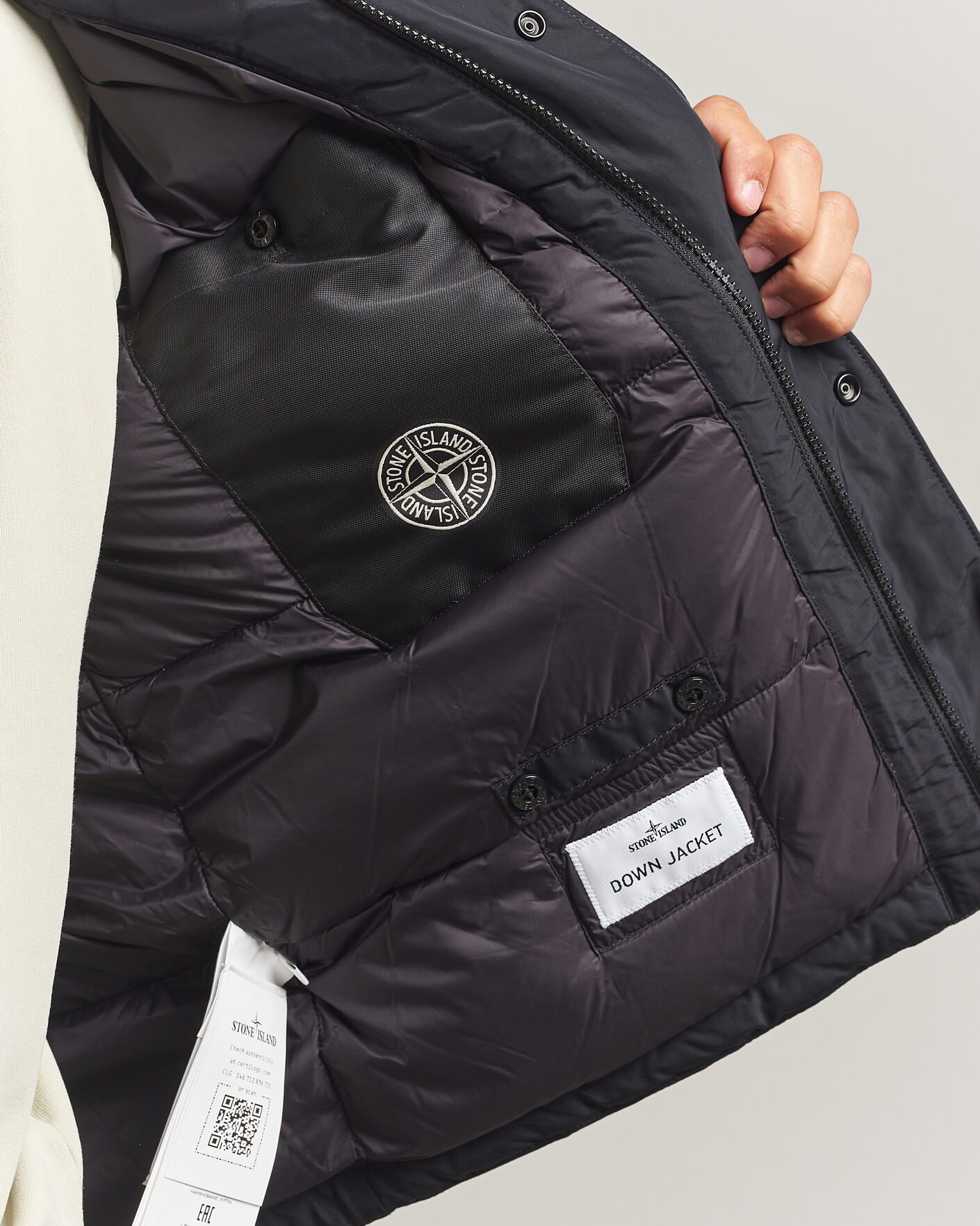 Herr | Jackor | Stone Island | Micro Twill Padded Jacket Black