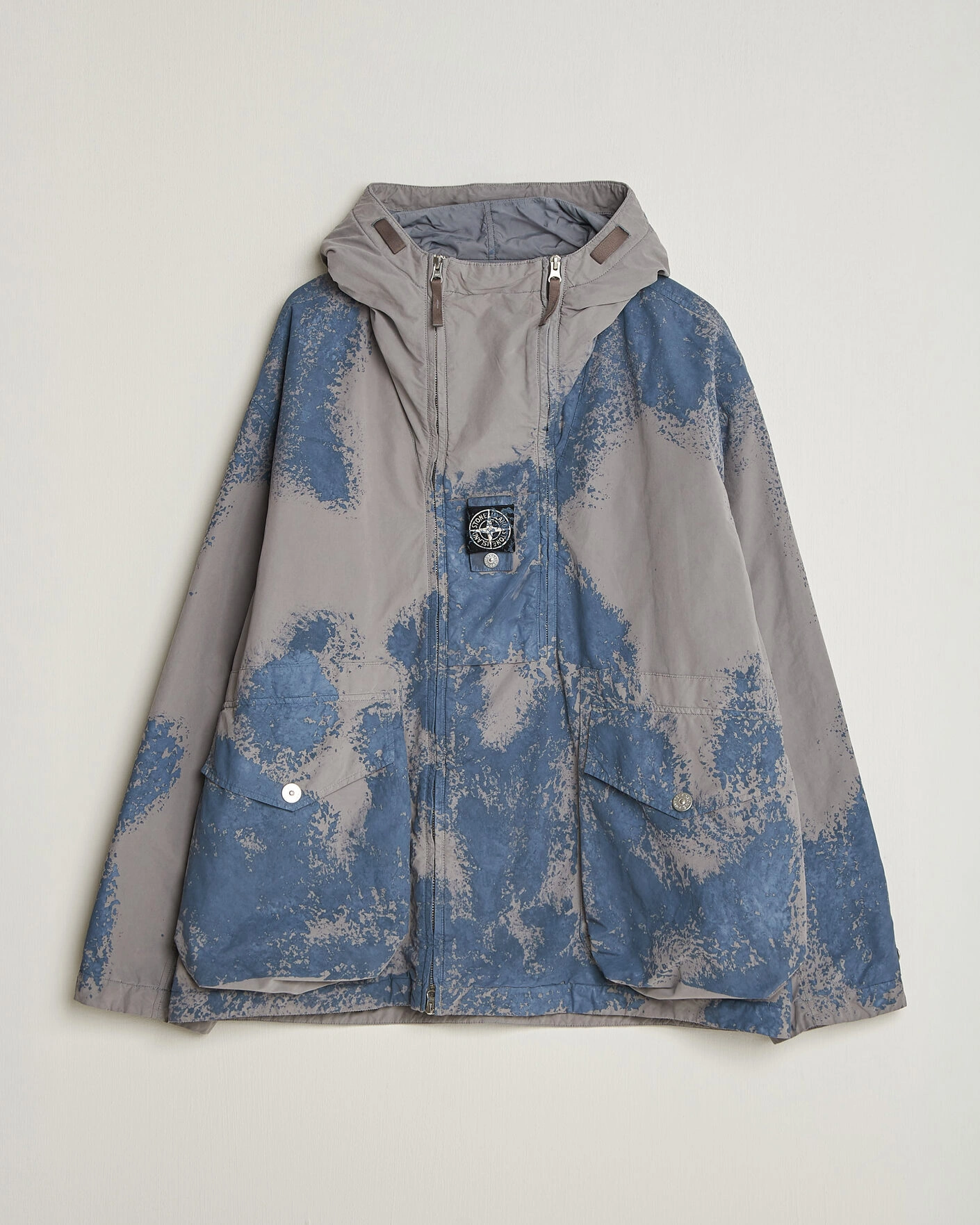 Herr | Jackor | Stone Island | Hand Painted David Light TC Short Parka Grey
