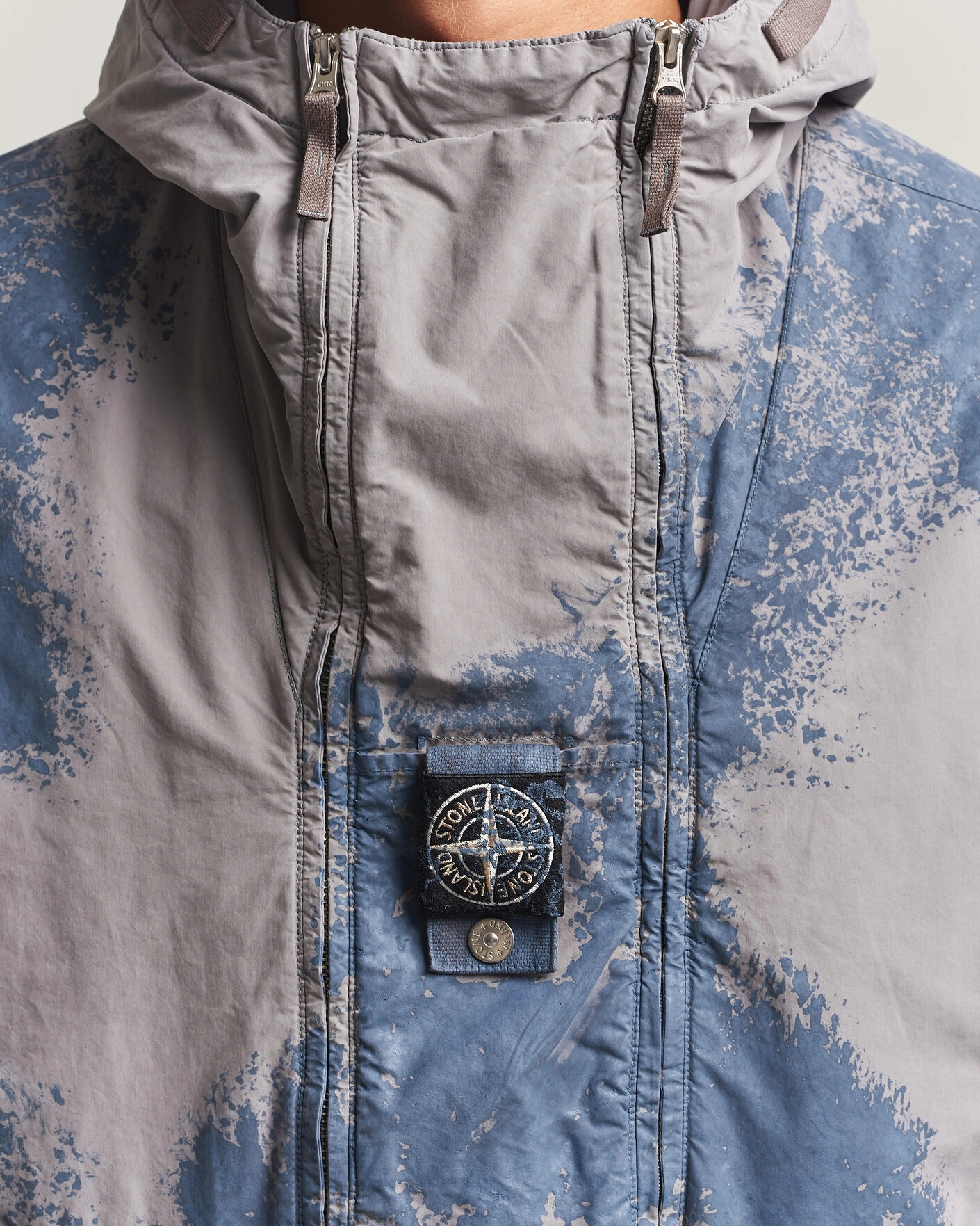 Herr | Jackor | Stone Island | Hand Painted David Light TC Short Parka Grey
