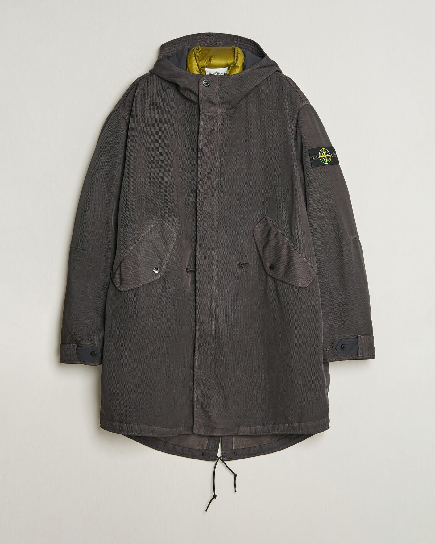 Herr | Jackor | Stone Island | Dense Oxford Nylon TC Fishtail Parka Lead Grey
