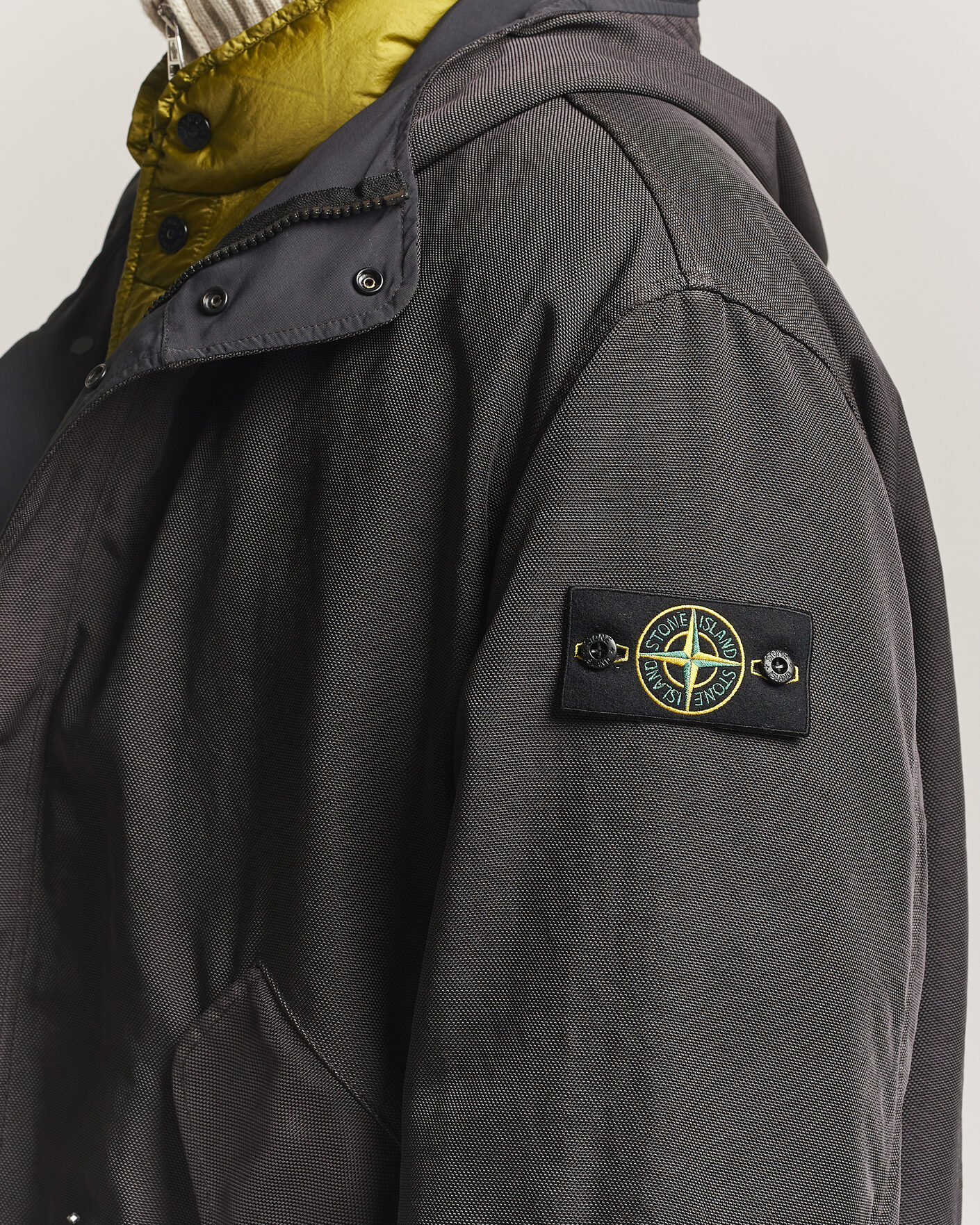 Herr | Jackor | Stone Island | Dense Oxford Nylon TC Fishtail Parka Lead Grey