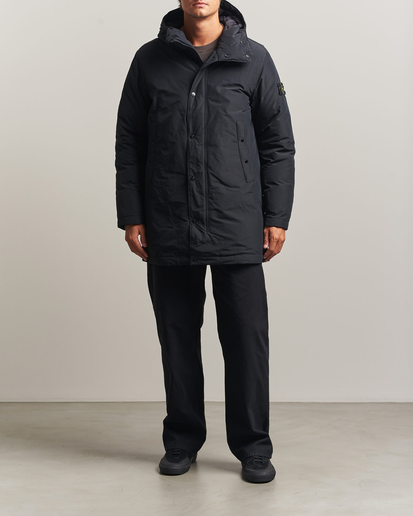 Herr | Jackor | Stone Island | Micro Twill Padded Parka Black