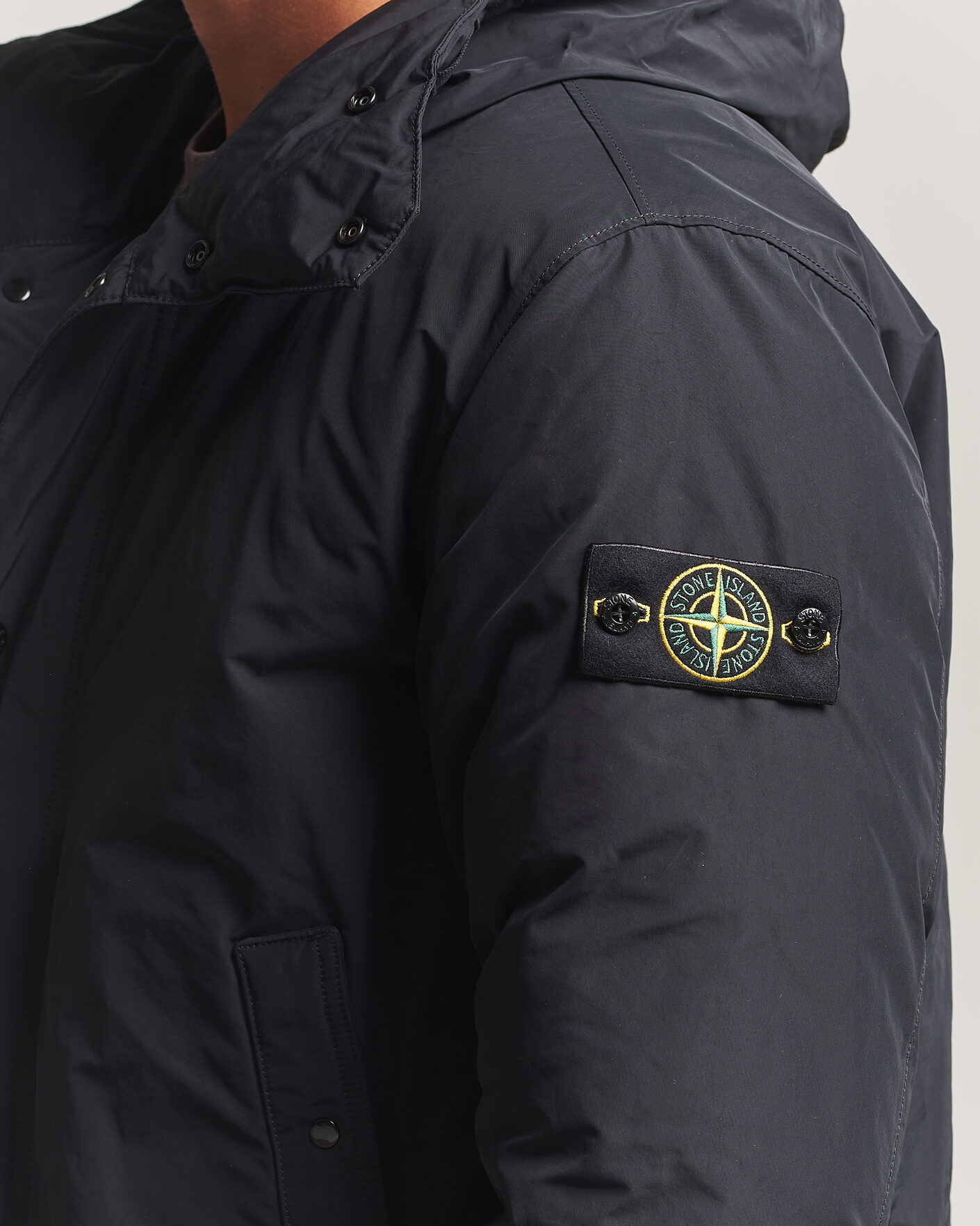 Herr | Jackor | Stone Island | Micro Twill Padded Parka Black