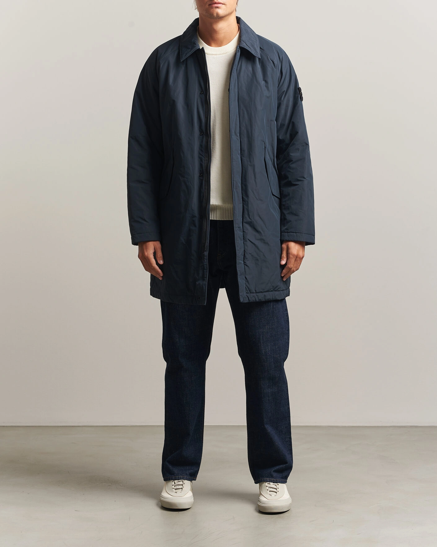 Herr | Jackor | Stone Island | Micro Reps Padded Coat Navy Blue