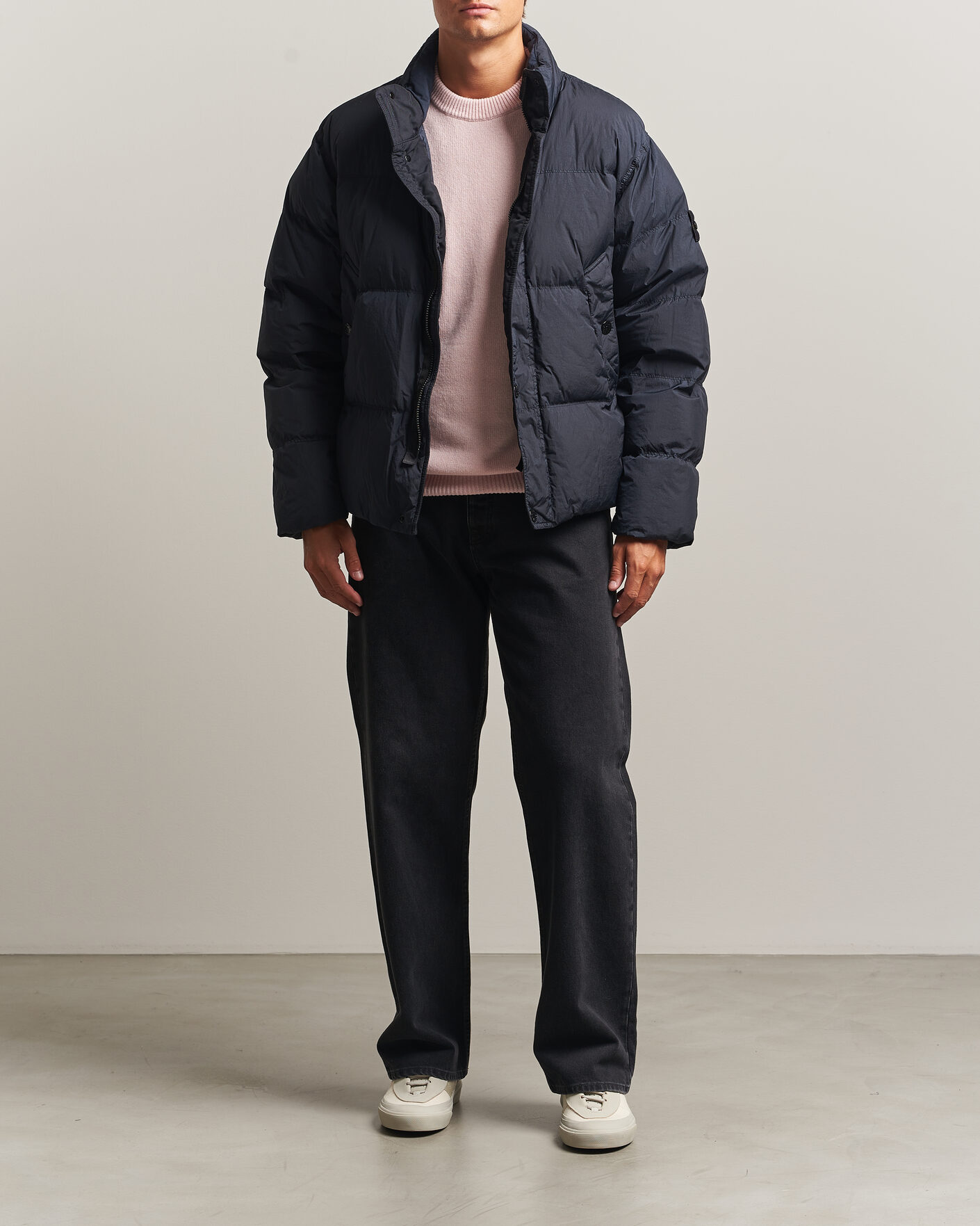 Herr | Jackor | Stone Island | Crinkle Reps Padded Down Jacket Navy Blue