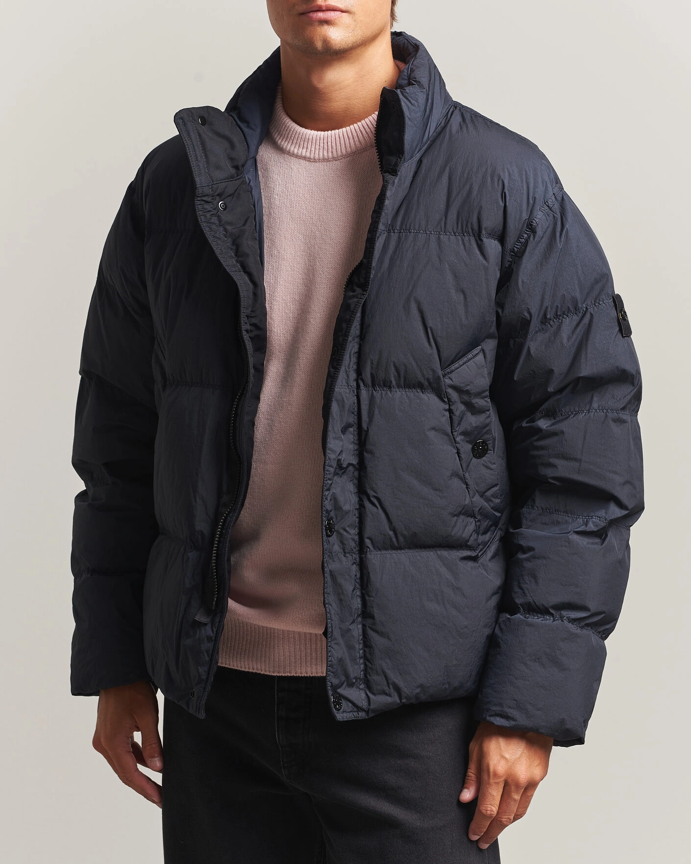 Herr | Jackor | Stone Island | Crinkle Reps Padded Down Jacket Navy Blue
