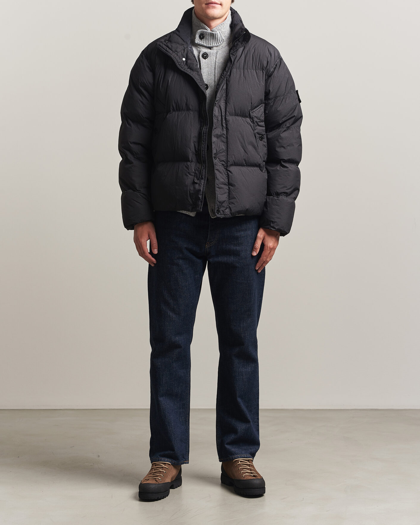 Herr | Jackor | Stone Island | Crinkle Reps Padded Down Jacket Black