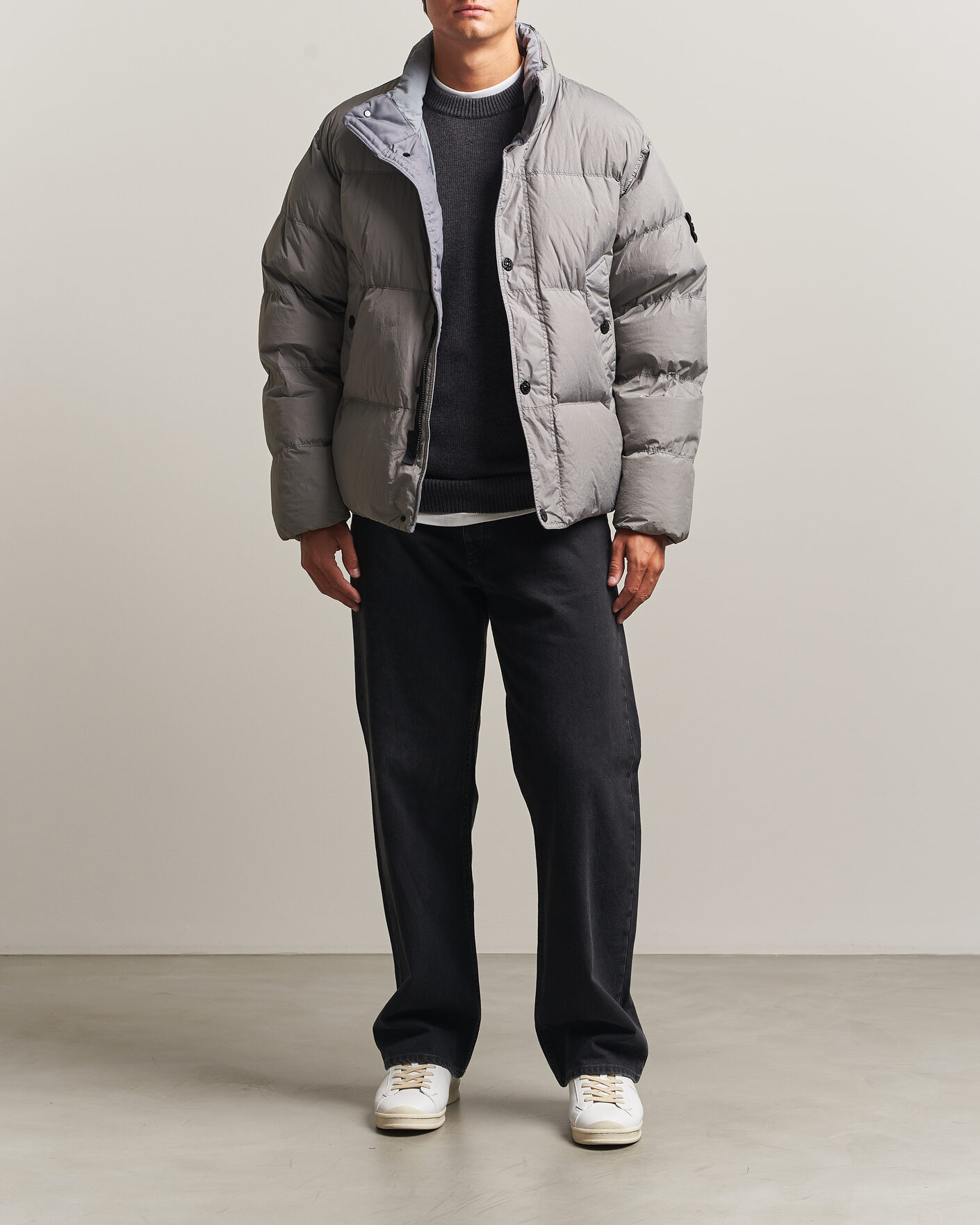 Herr | Jackor | Stone Island | Crinkle Reps Padded Down Jacket Grey