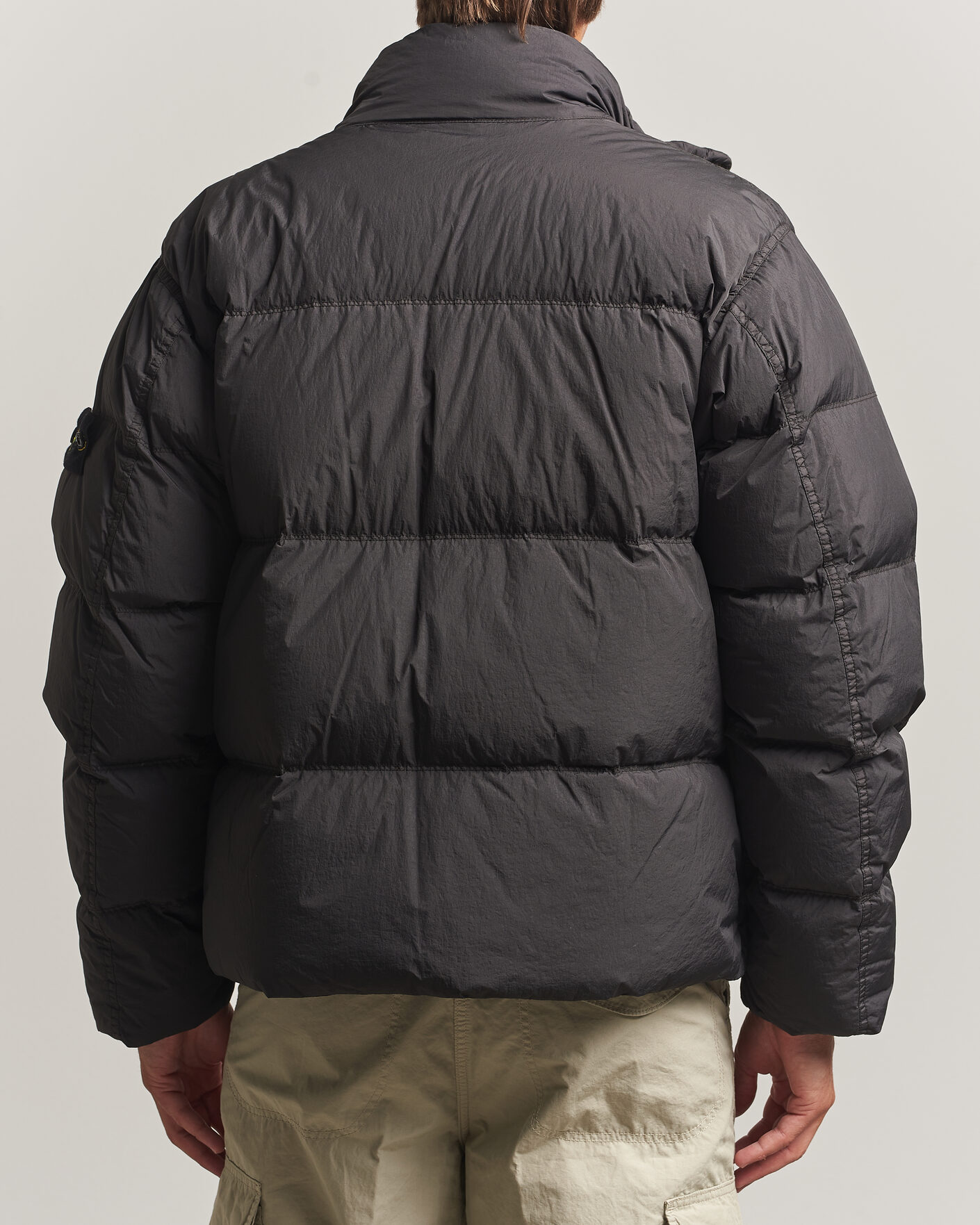 Herr | Jackor | Stone Island | Crinkle Reps Padded Down Jacket Lead Grey