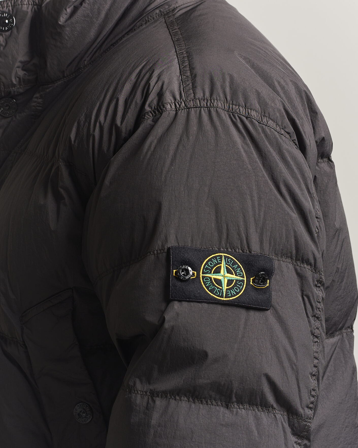 Herr | Jackor | Stone Island | Crinkle Reps Padded Down Jacket Lead Grey