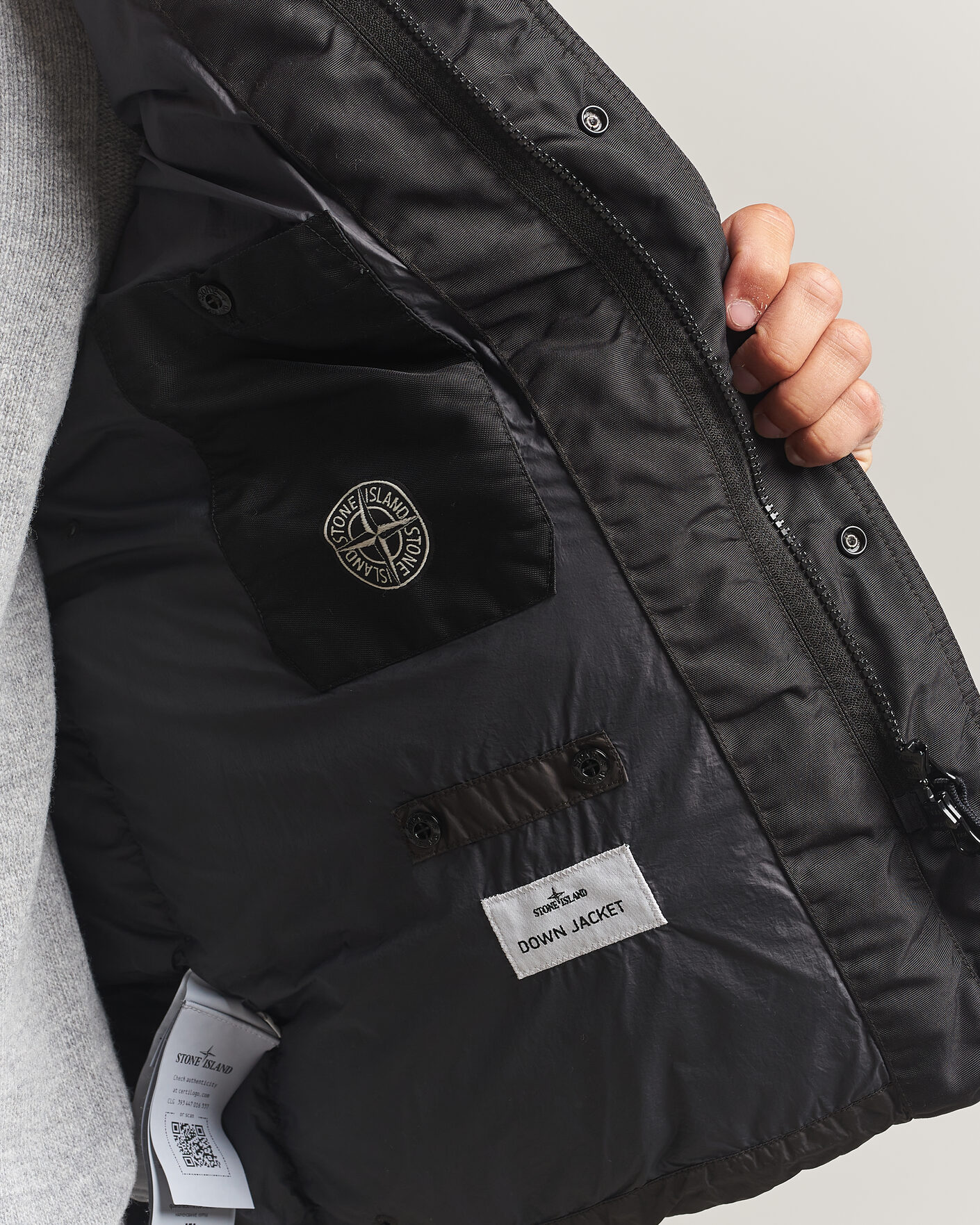 Herr | Jackor | Stone Island | Crinkle Reps Padded Down Jacket Lead Grey