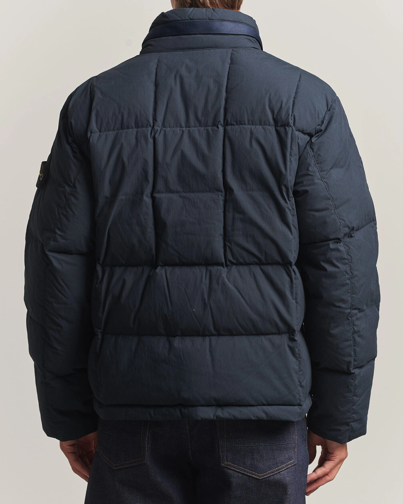 Herr | Jackor | Stone Island | Cotton/Nylon Padded Down Jacket Navy Blue