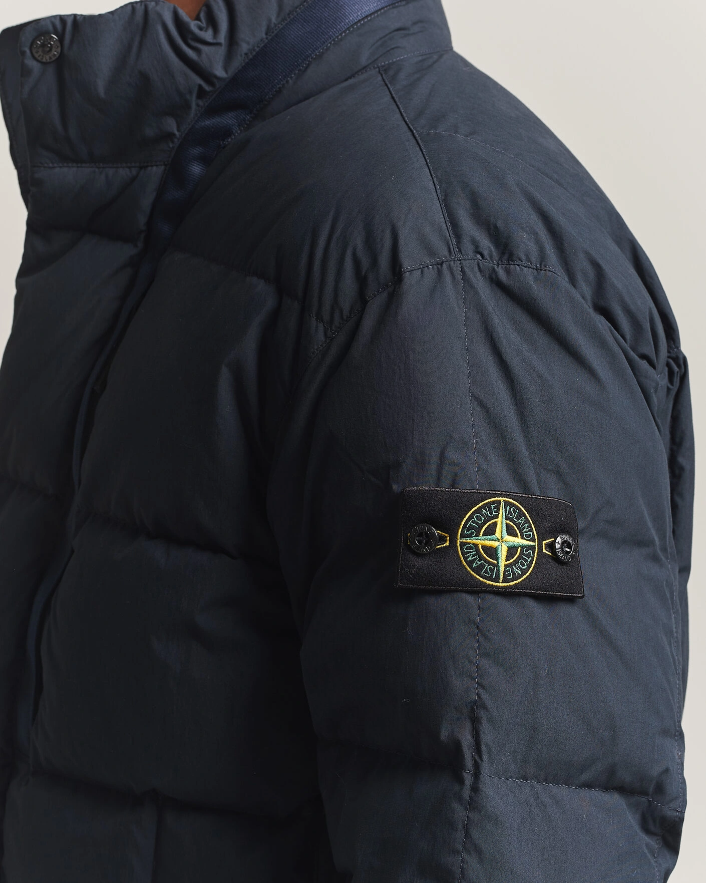 Herr | Jackor | Stone Island | Cotton/Nylon Padded Down Jacket Navy Blue