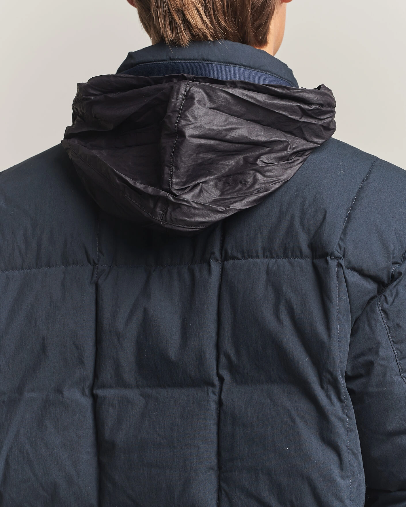 Herr | Jackor | Stone Island | Cotton/Nylon Padded Down Jacket Navy Blue