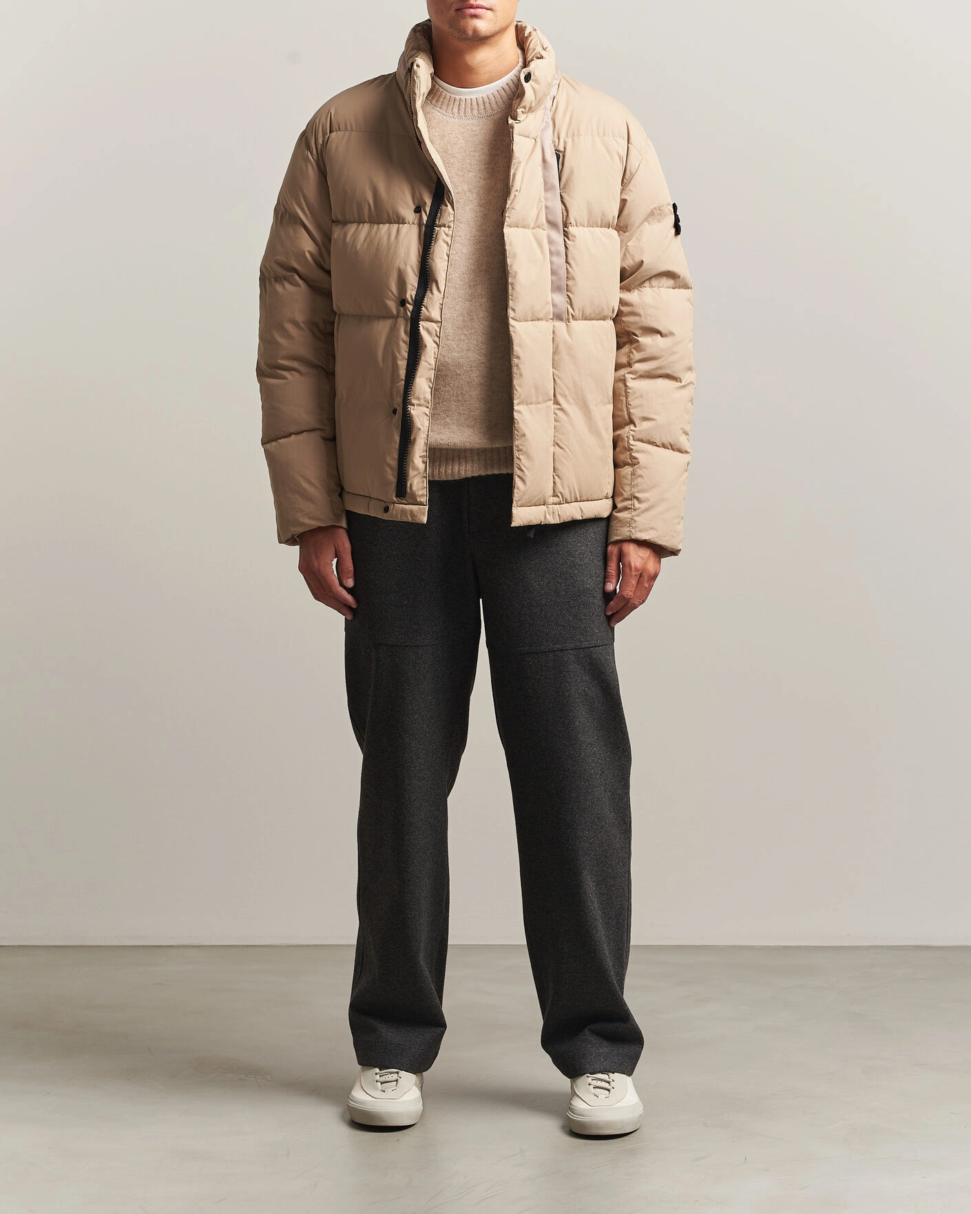 Herr | Jackor | Stone Island | Cotton/Nylon Padded Down Jacket Biscuit