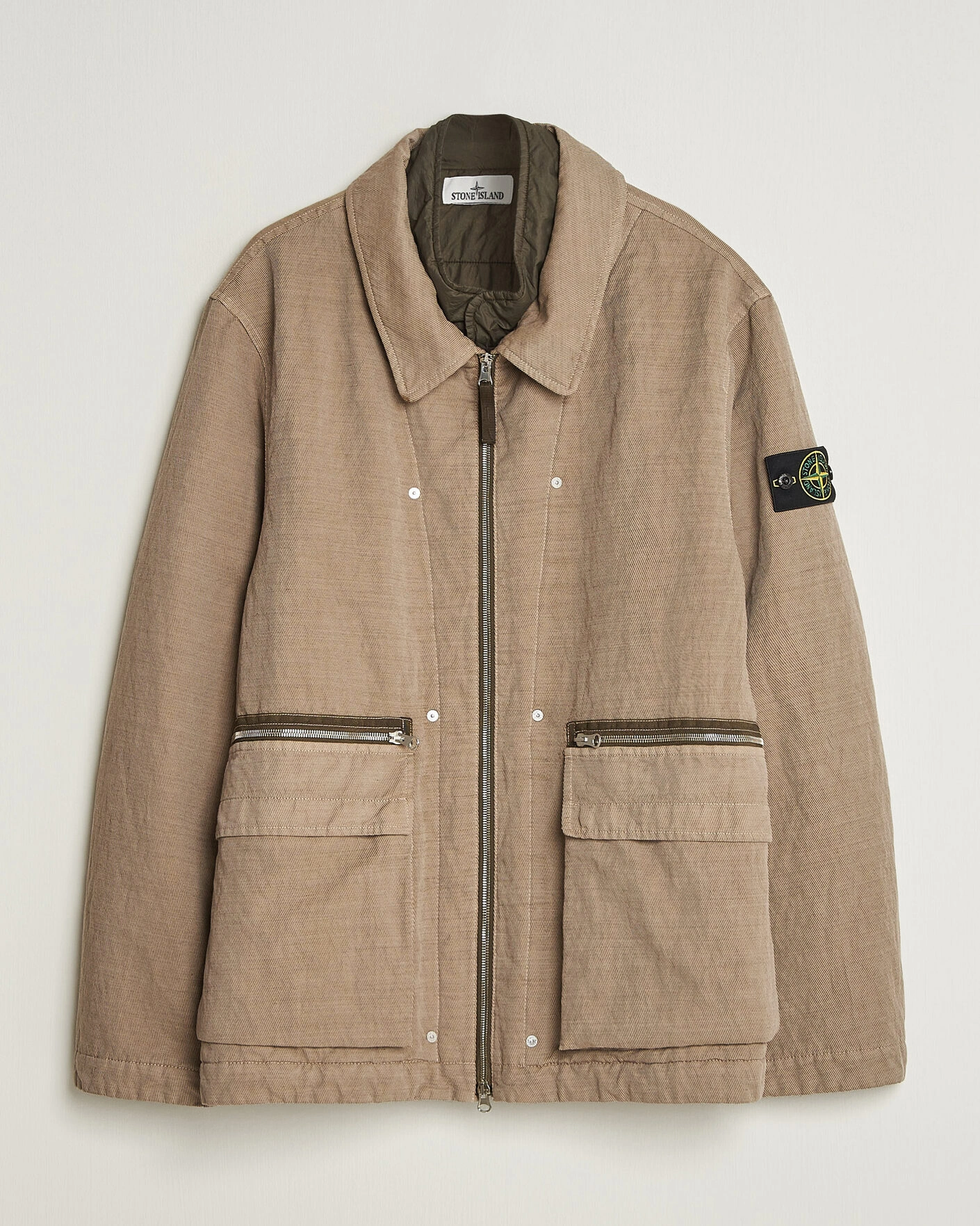 Herr | Jackor | Stone Island | Diagonal Cotton/Wool Field Jacket Biscuit
