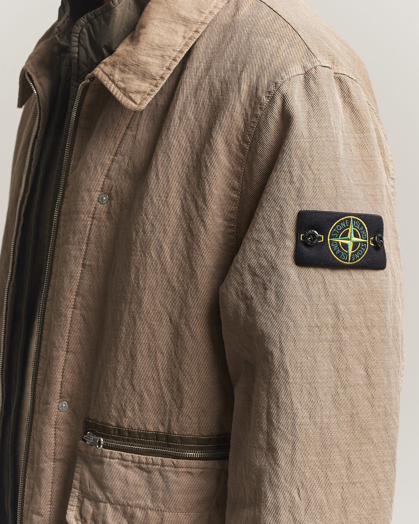 Herr | Jackor | Stone Island | Diagonal Cotton/Wool Field Jacket Biscuit