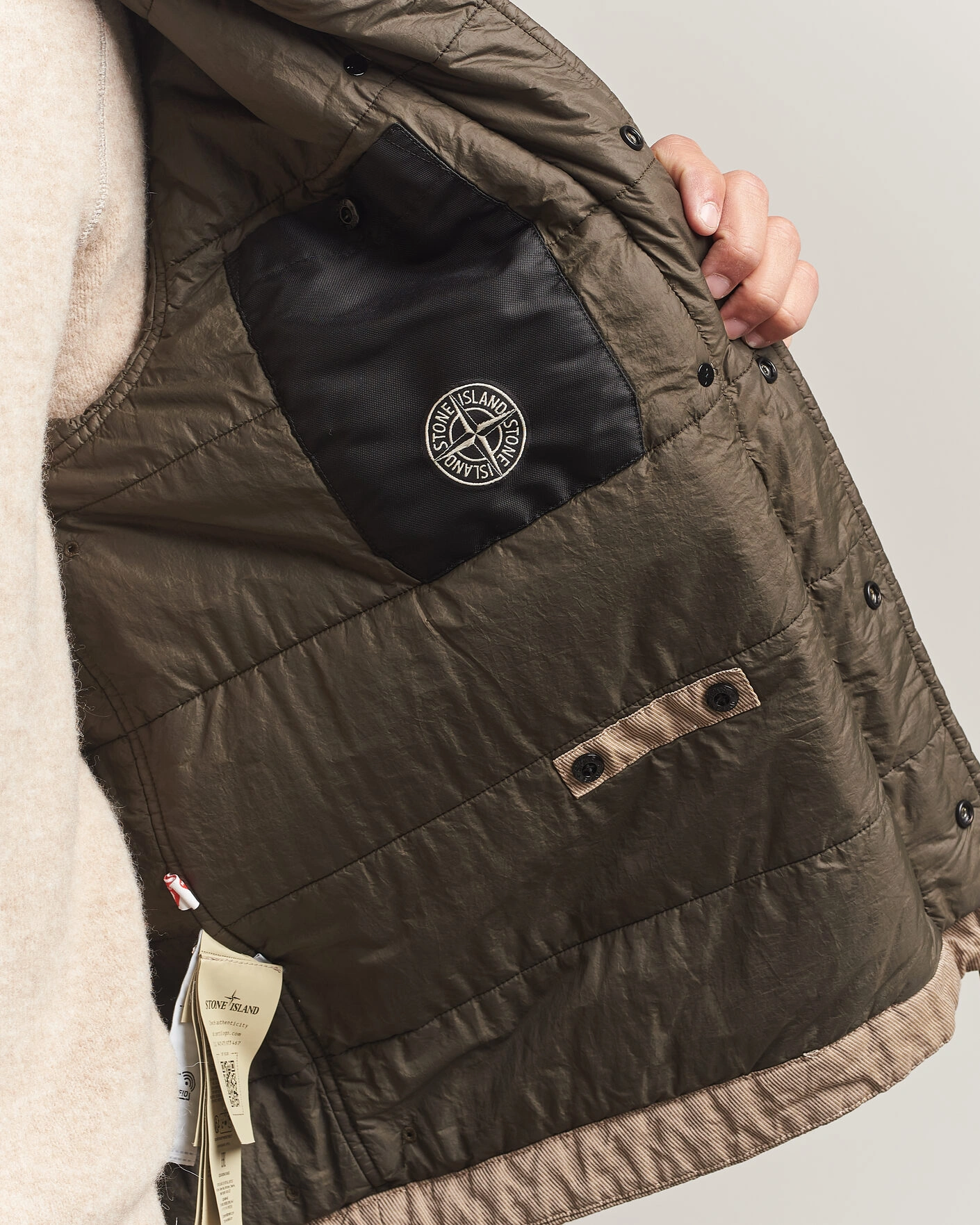 Herr | Jackor | Stone Island | Diagonal Cotton/Wool Field Jacket Biscuit