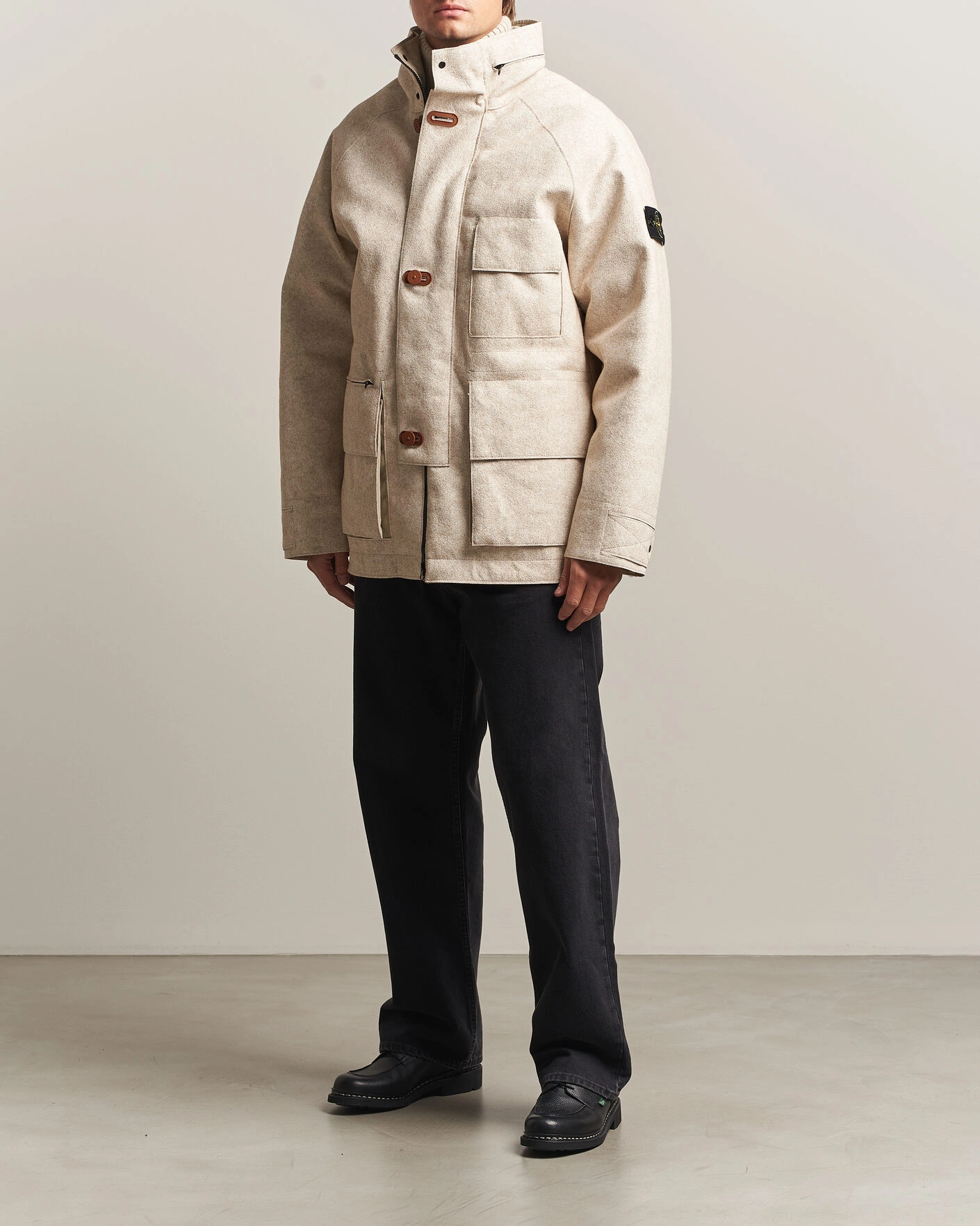 Herr | Jackor | Stone Island | Panno Coagulato Coat Biscuit