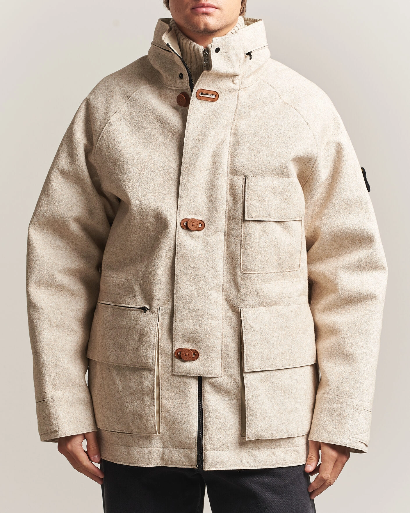Herr | Jackor | Stone Island | Panno Coagulato Coat Biscuit