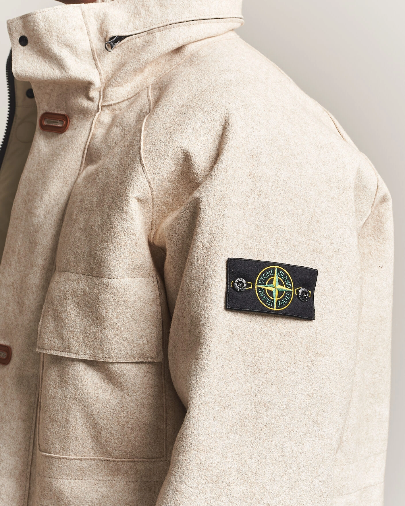 Herr | Jackor | Stone Island | Panno Coagulato Coat Biscuit