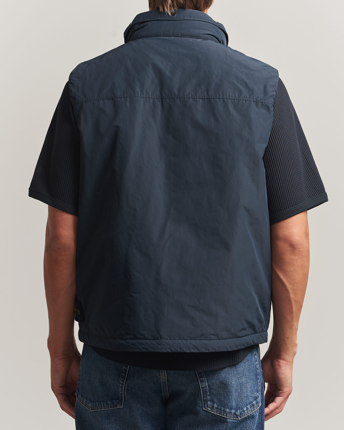 Herr | Västar | Stone Island | Micro Twill Padded Vest Navy Blue