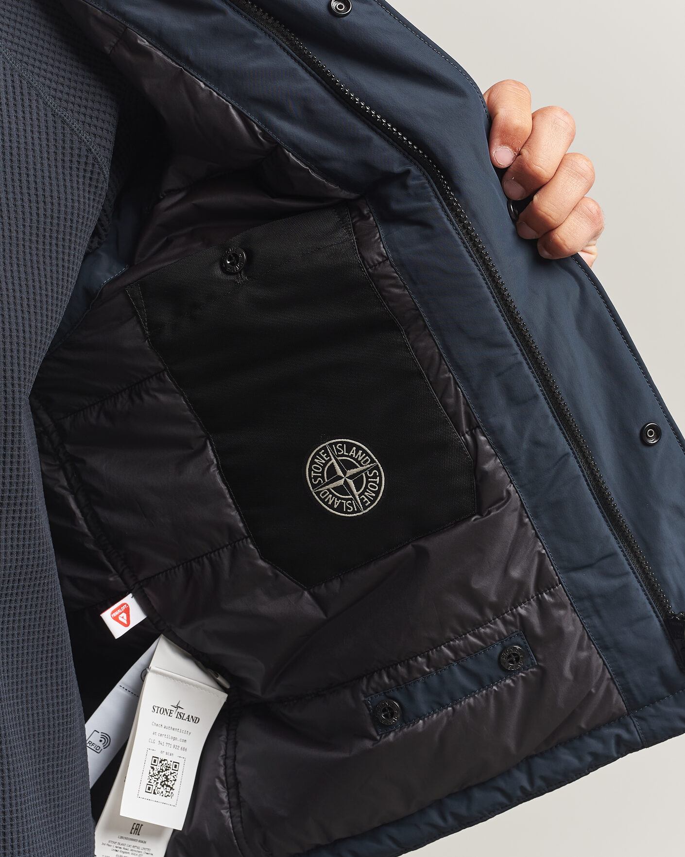 Herr | Västar | Stone Island | Micro Twill Padded Vest Navy Blue