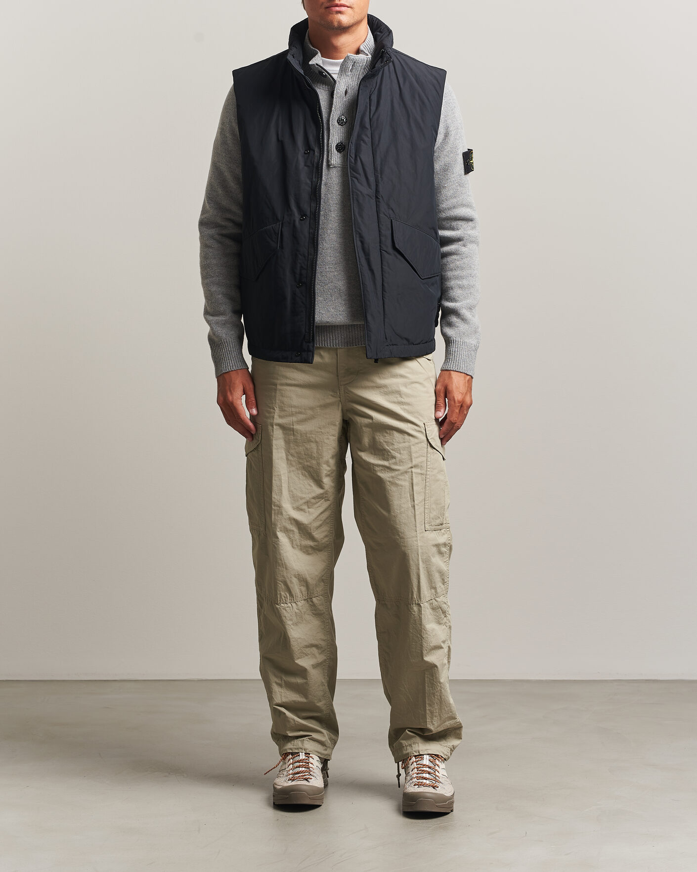 Herr | Västar | Stone Island | Micro Twill Padded Vest Black