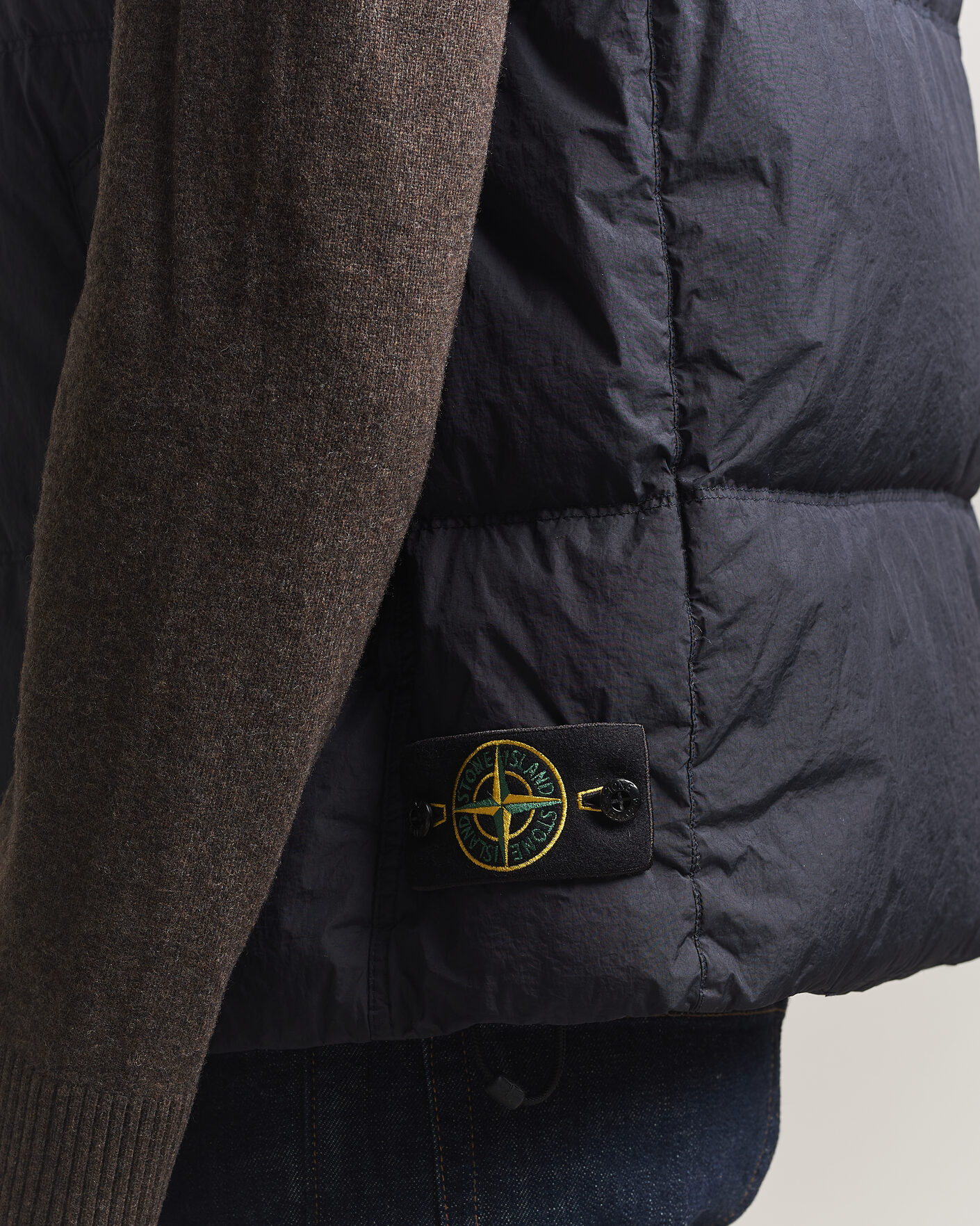 Herr | Västar | Stone Island | Crinkle Reps Down Vest Navy Blue