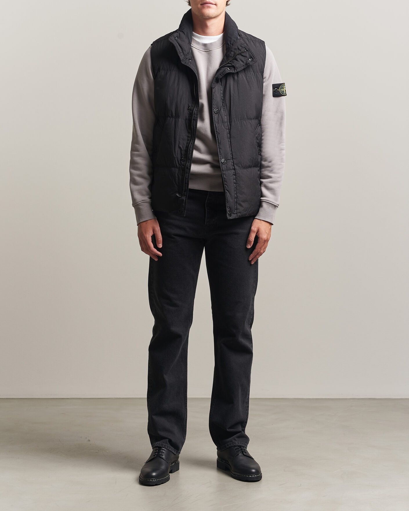 Herr | Västar | Stone Island | Crinkle Reps Down Vest Black