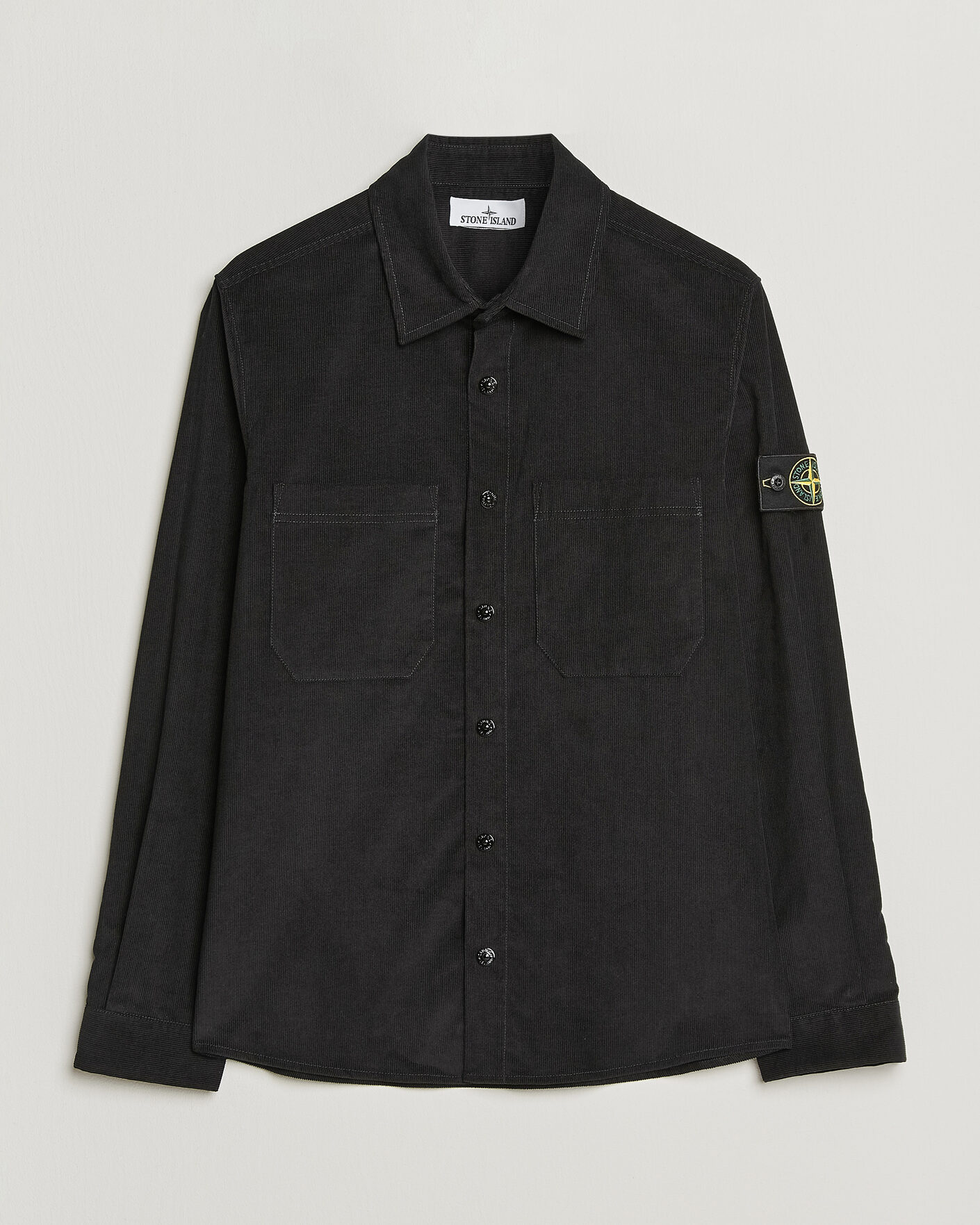 Herr | Skjortor | Stone Island | Micro Cord Overshirt Black