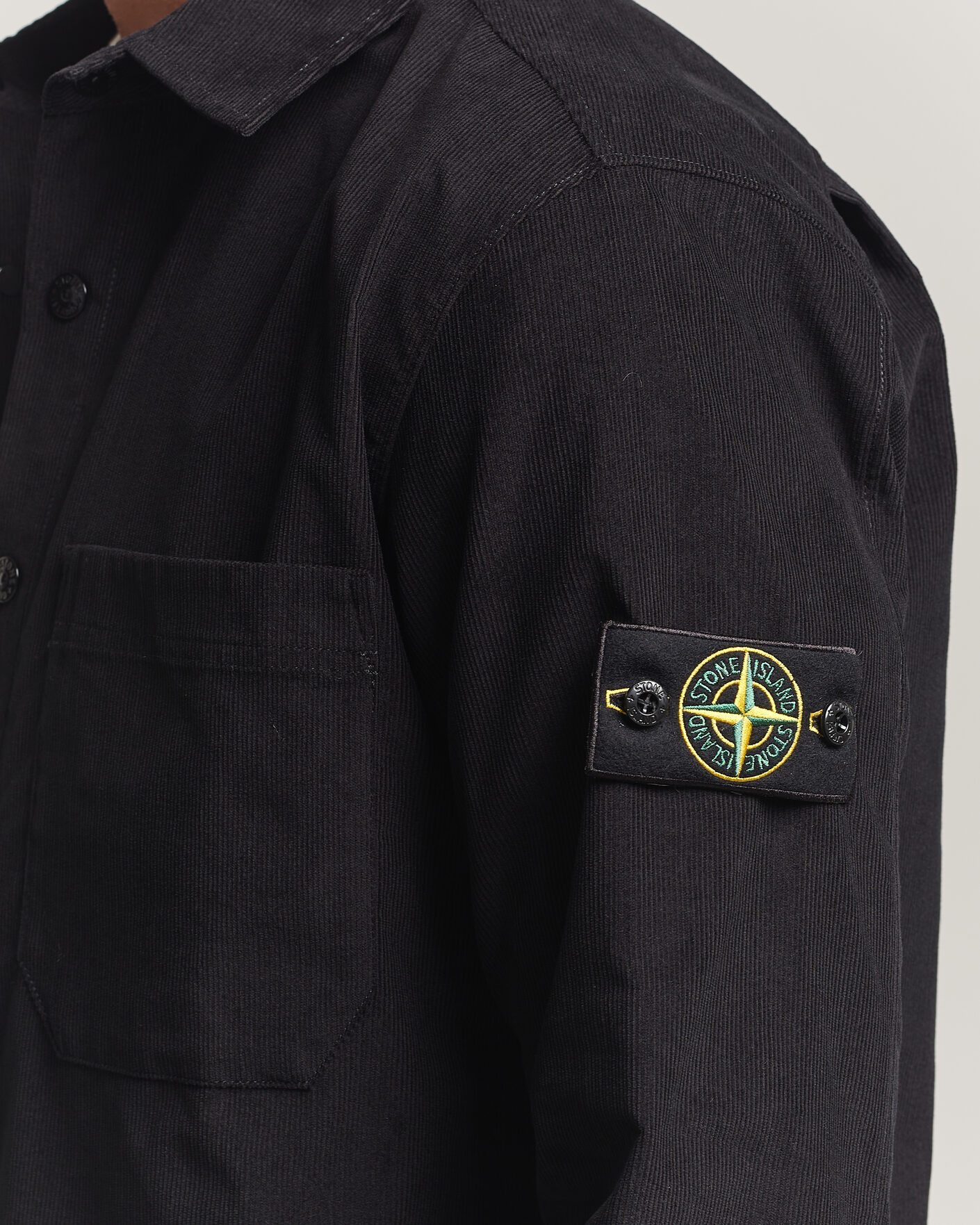 Herr | Skjortor | Stone Island | Micro Cord Overshirt Black