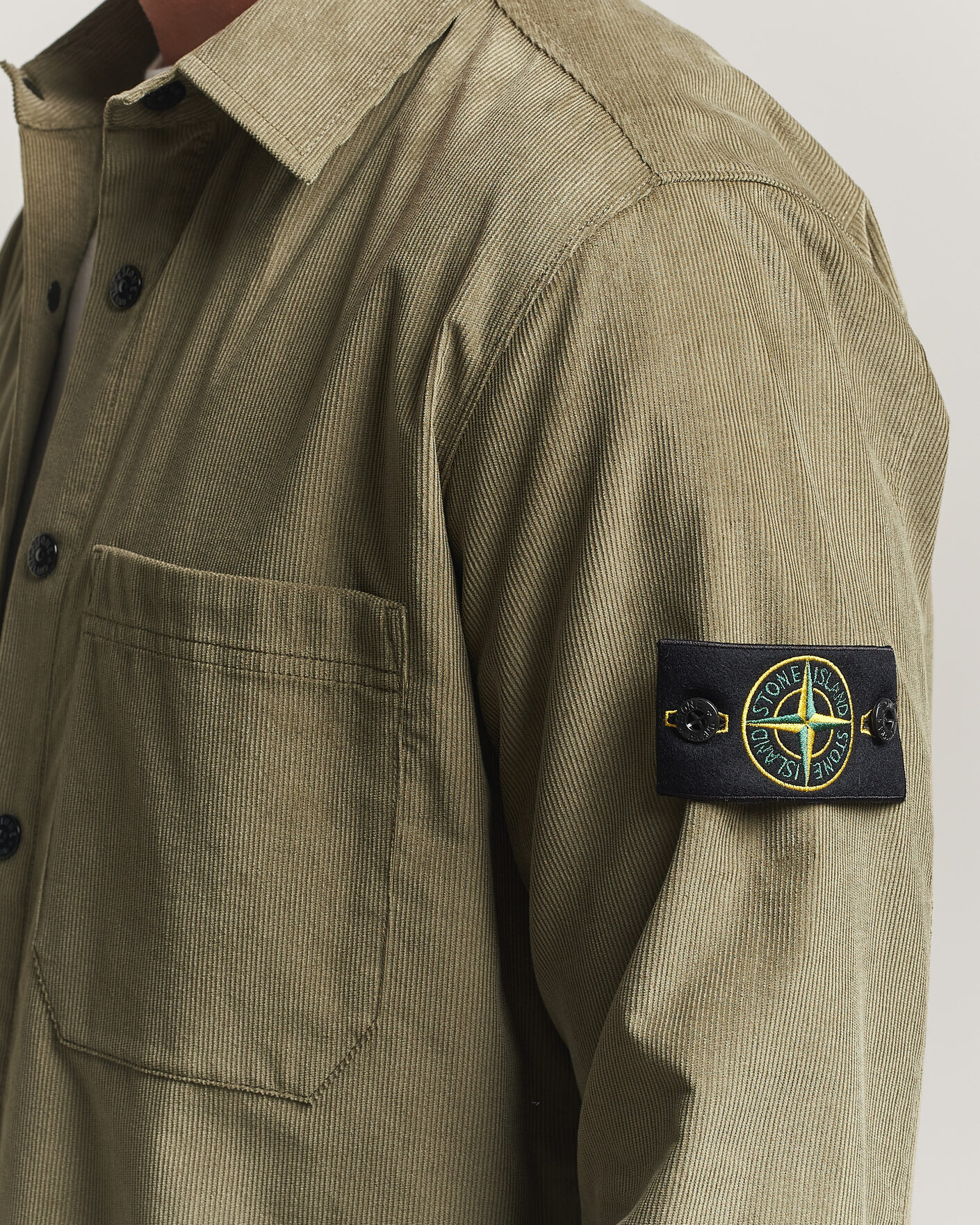 Herr | Skjortor | Stone Island | Micro Cord Overshirt Miltary Green