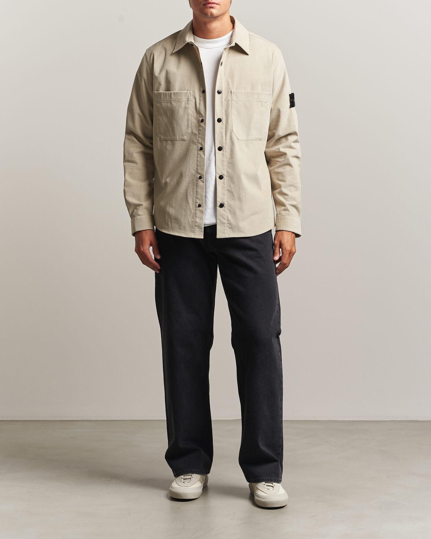 Herr | Skjortor | Stone Island | Micro Cord Overshirt Sand