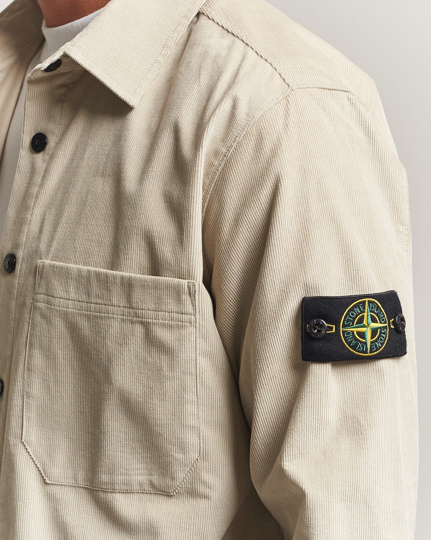 Herr | Skjortor | Stone Island | Micro Cord Overshirt Sand