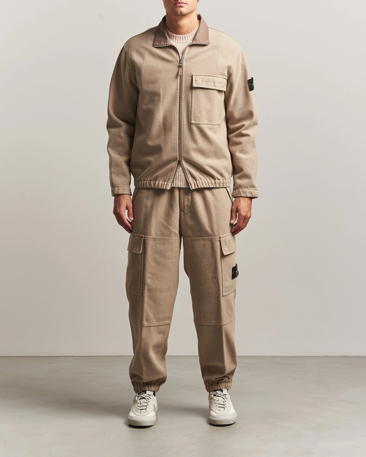 Herr | Jackor | Stone Island | Wool/Nylon Flannel Jacket Biscuit