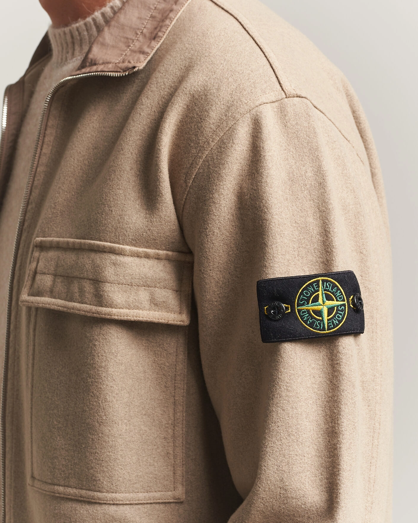 Herr | Jackor | Stone Island | Wool/Nylon Flannel Jacket Biscuit