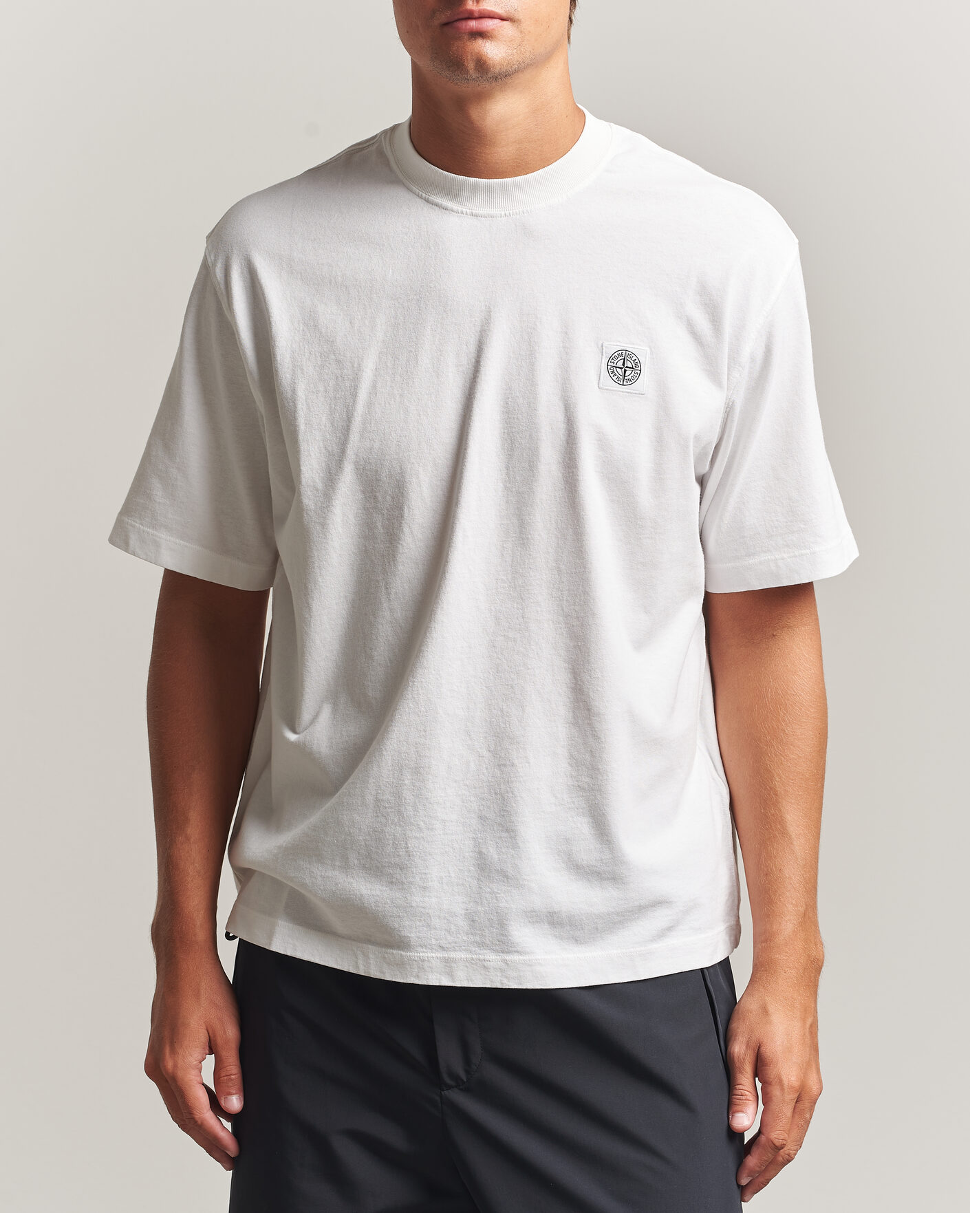 Herr | T-Shirts | Stone Island | Combed Organic Cotton T-Shirt White