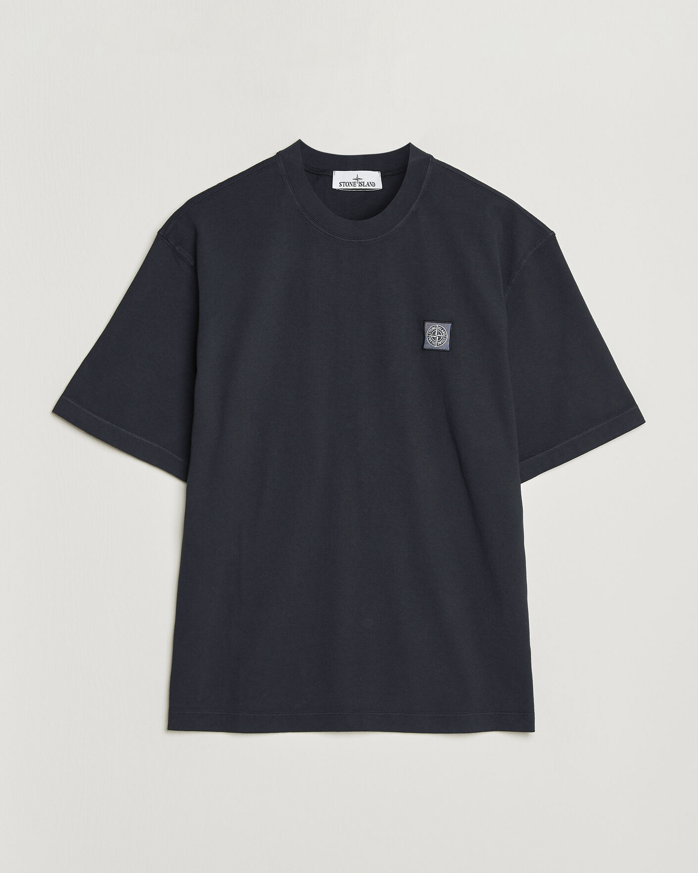 Herr | T-Shirts | Stone Island | Combed Organic Cotton T-Shirt Navy Blue