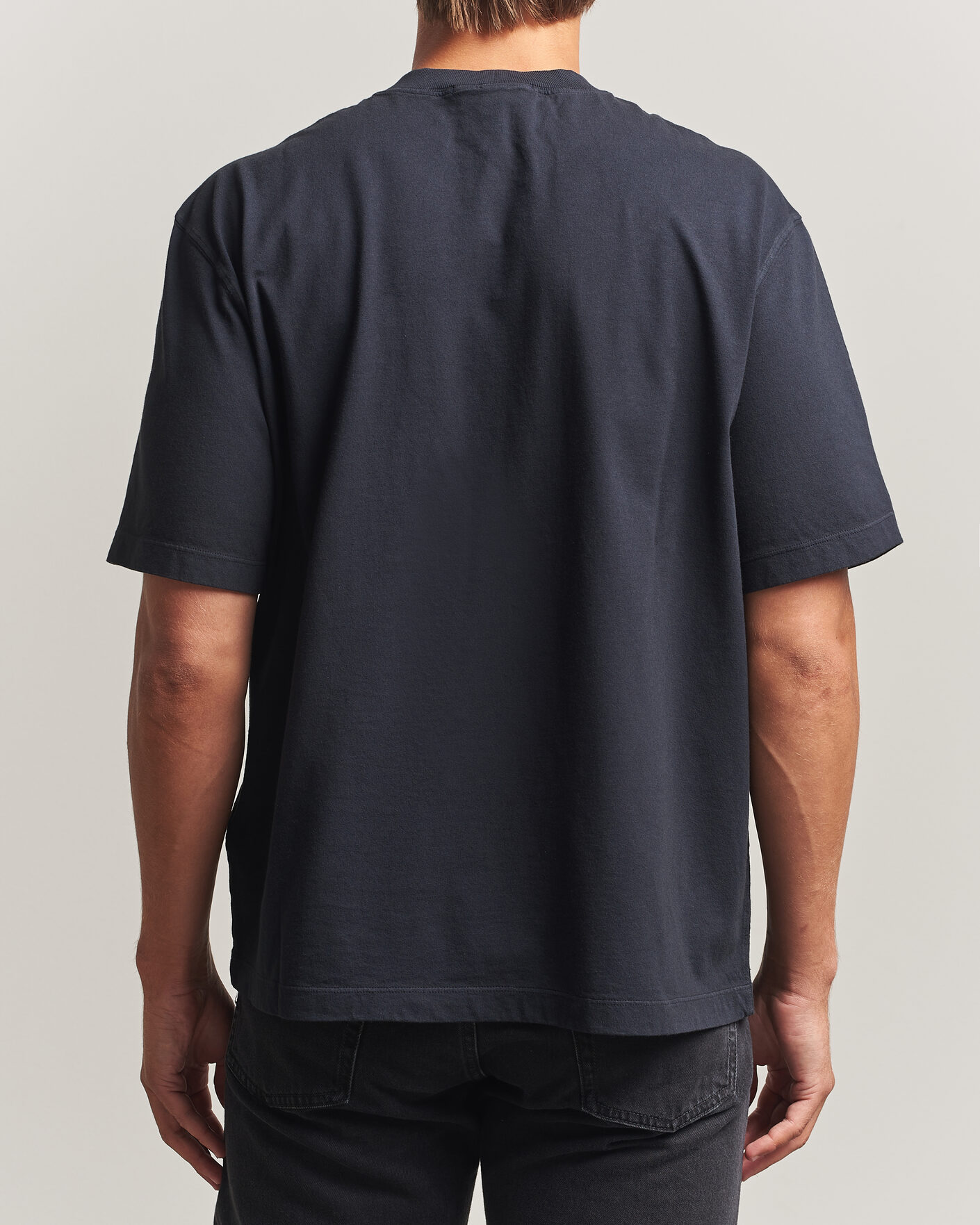 Herr | T-Shirts | Stone Island | Combed Organic Cotton T-Shirt Navy Blue