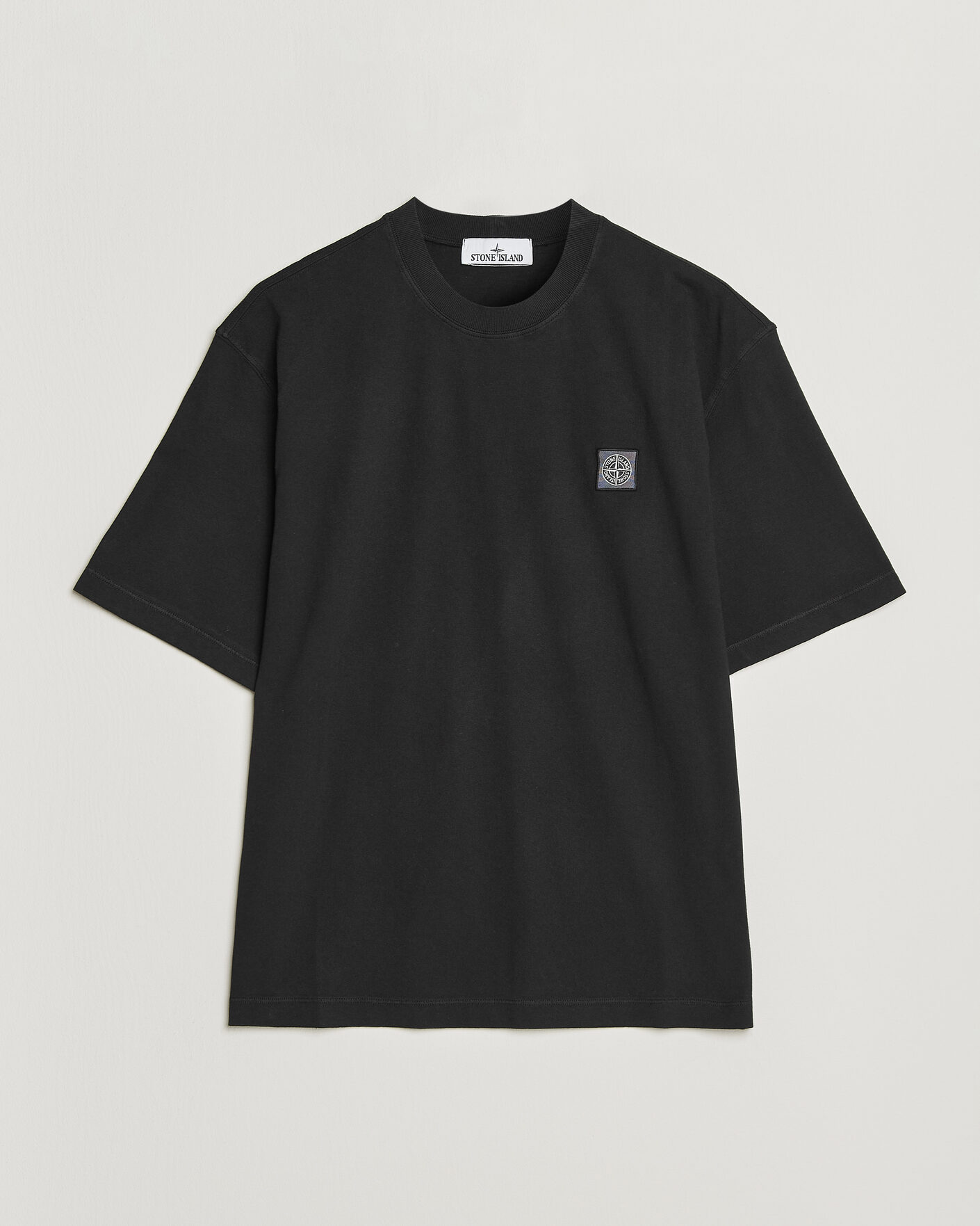 Herr | T-Shirts | Stone Island | Combed Organic Cotton T-Shirt Black