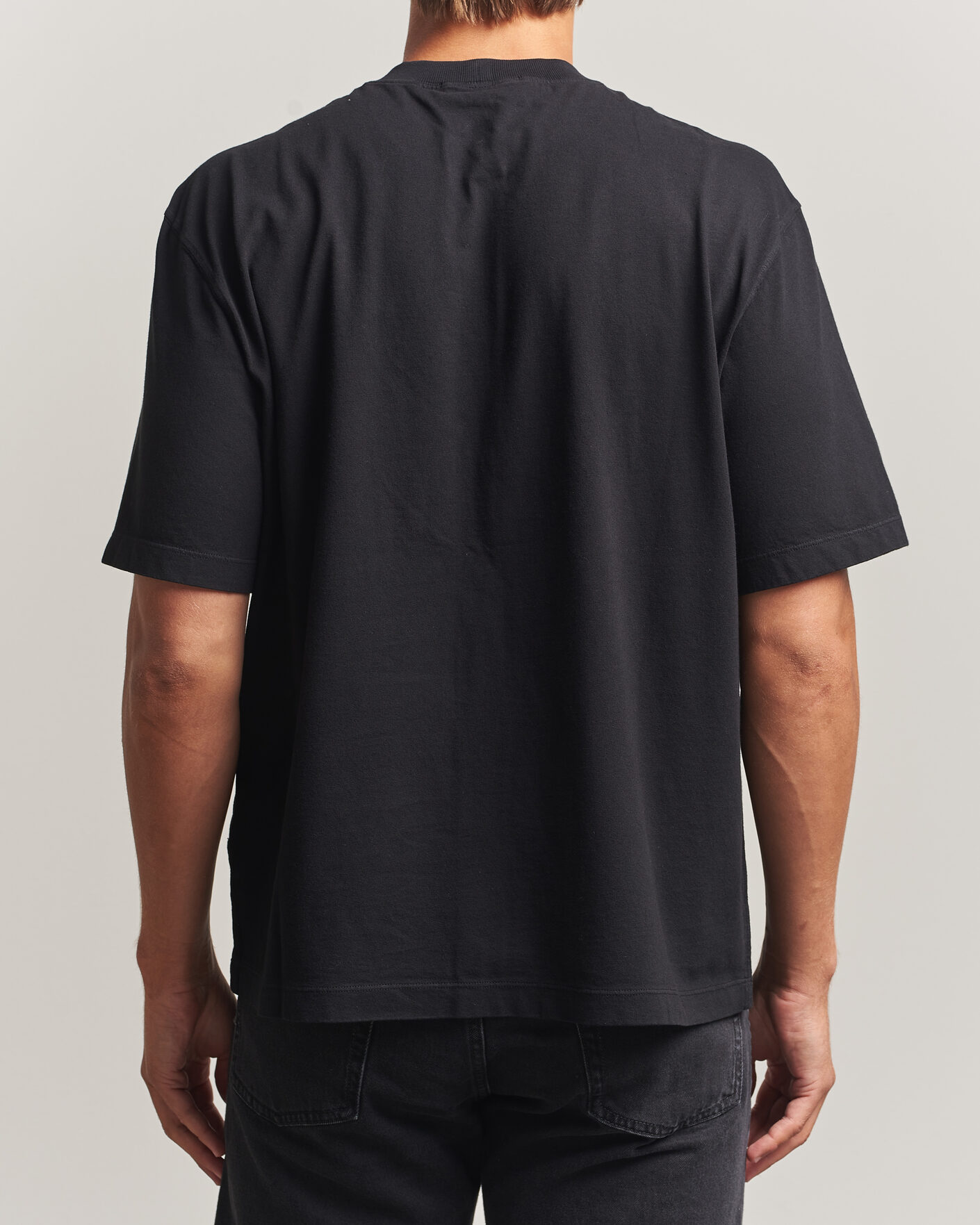 Herr | T-Shirts | Stone Island | Combed Organic Cotton T-Shirt Black