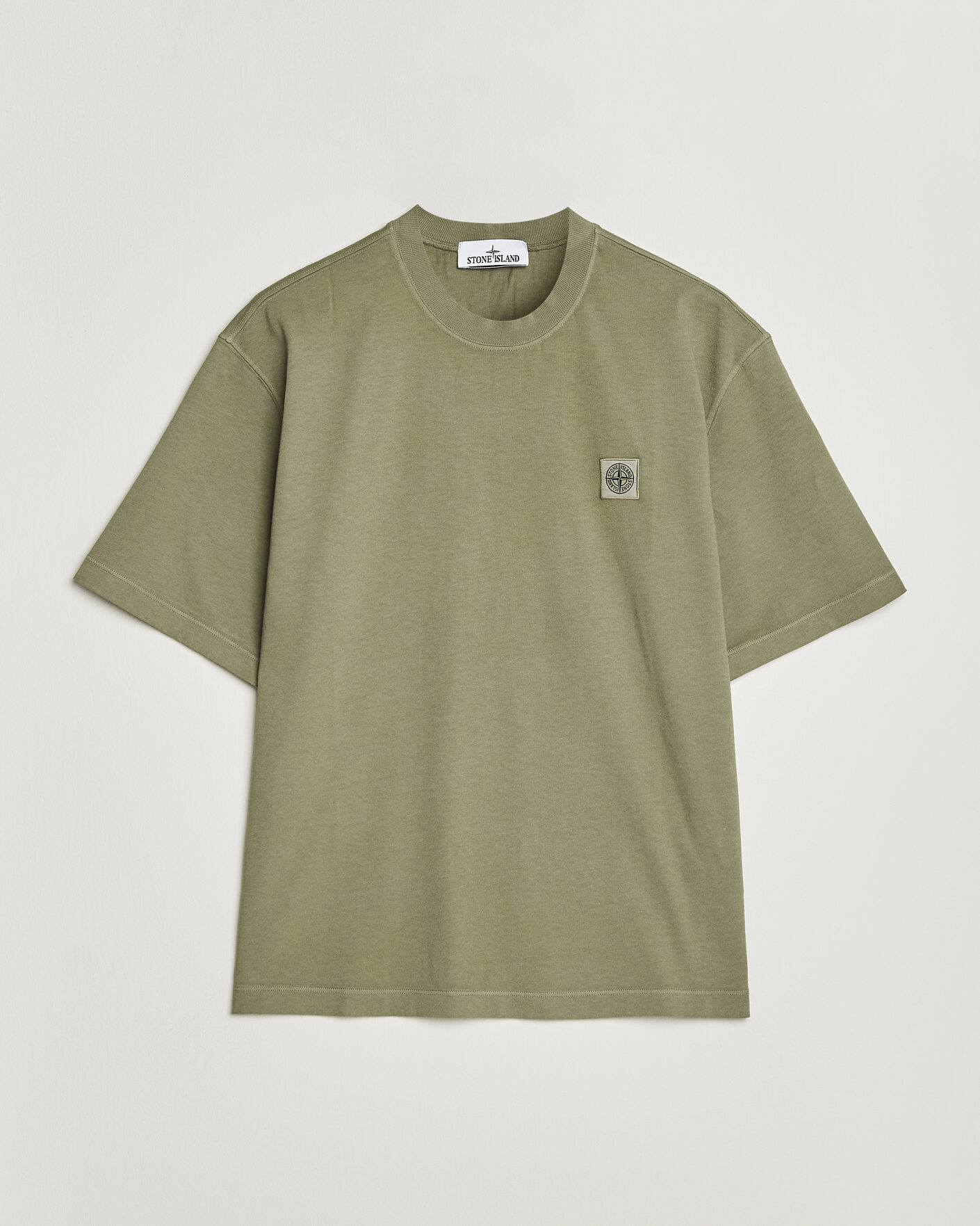 Herr | T-Shirts | Stone Island | Combed Organic Cotton T-Shirt Miltary Green