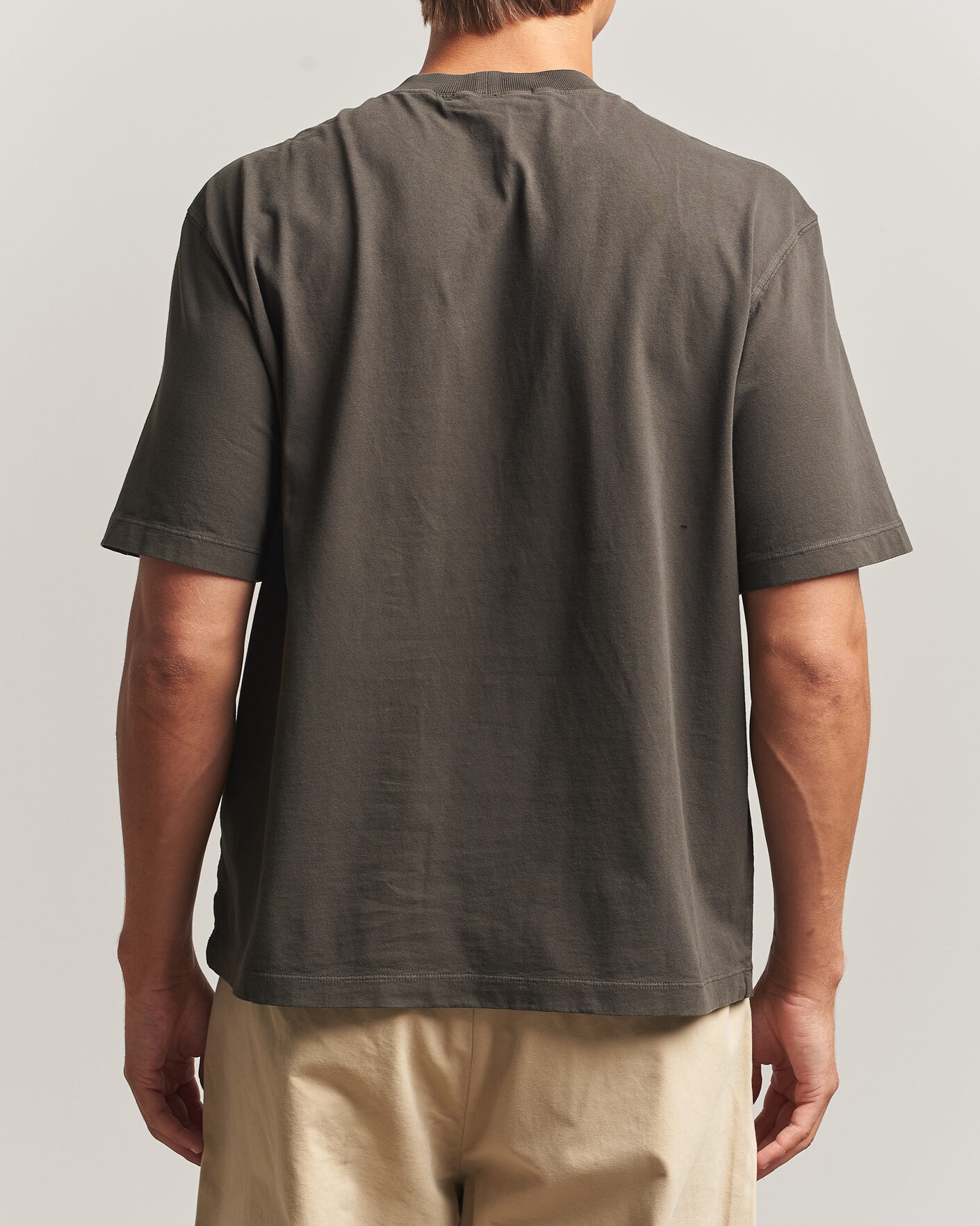 Herr | T-Shirts | Stone Island | Combed Organic Cotton T-Shirt Coal Grey